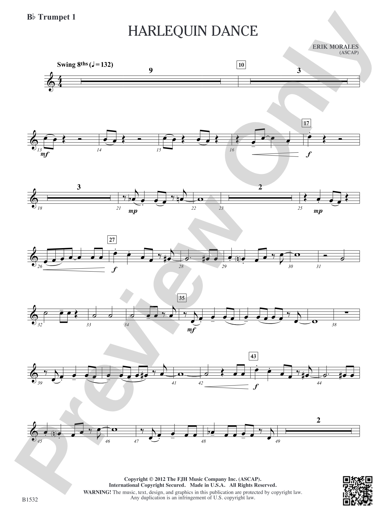 Harlequin Dance: B-flat Trumpet 1