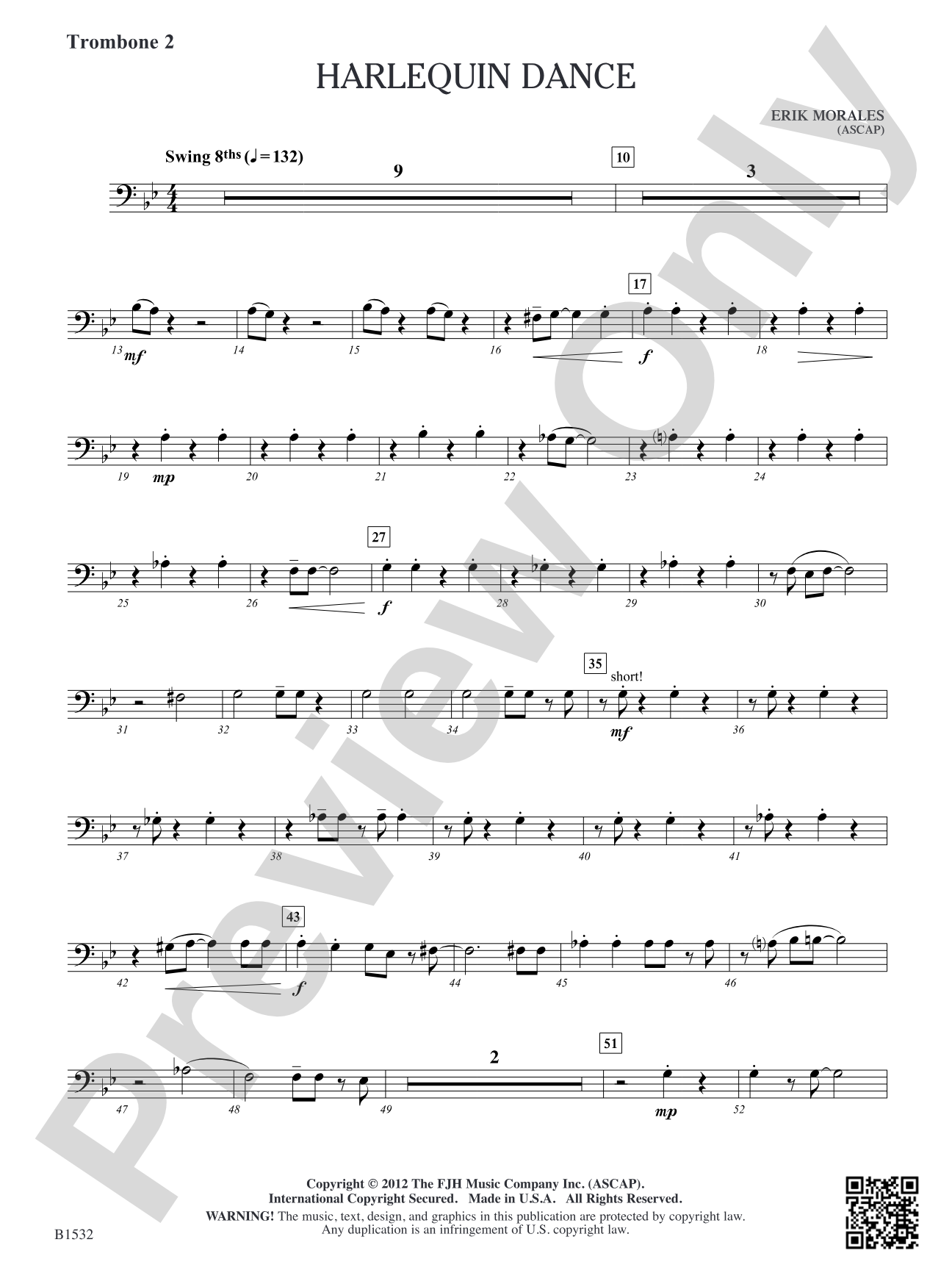 Harlequin Dance: Trombone 2