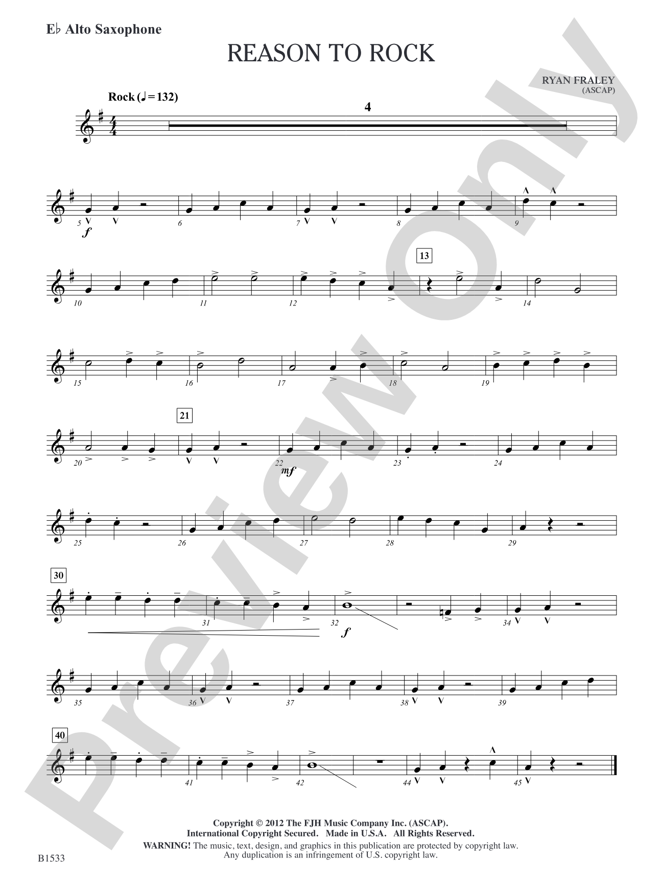 Reason to Rock: E-flat Alto Saxophone