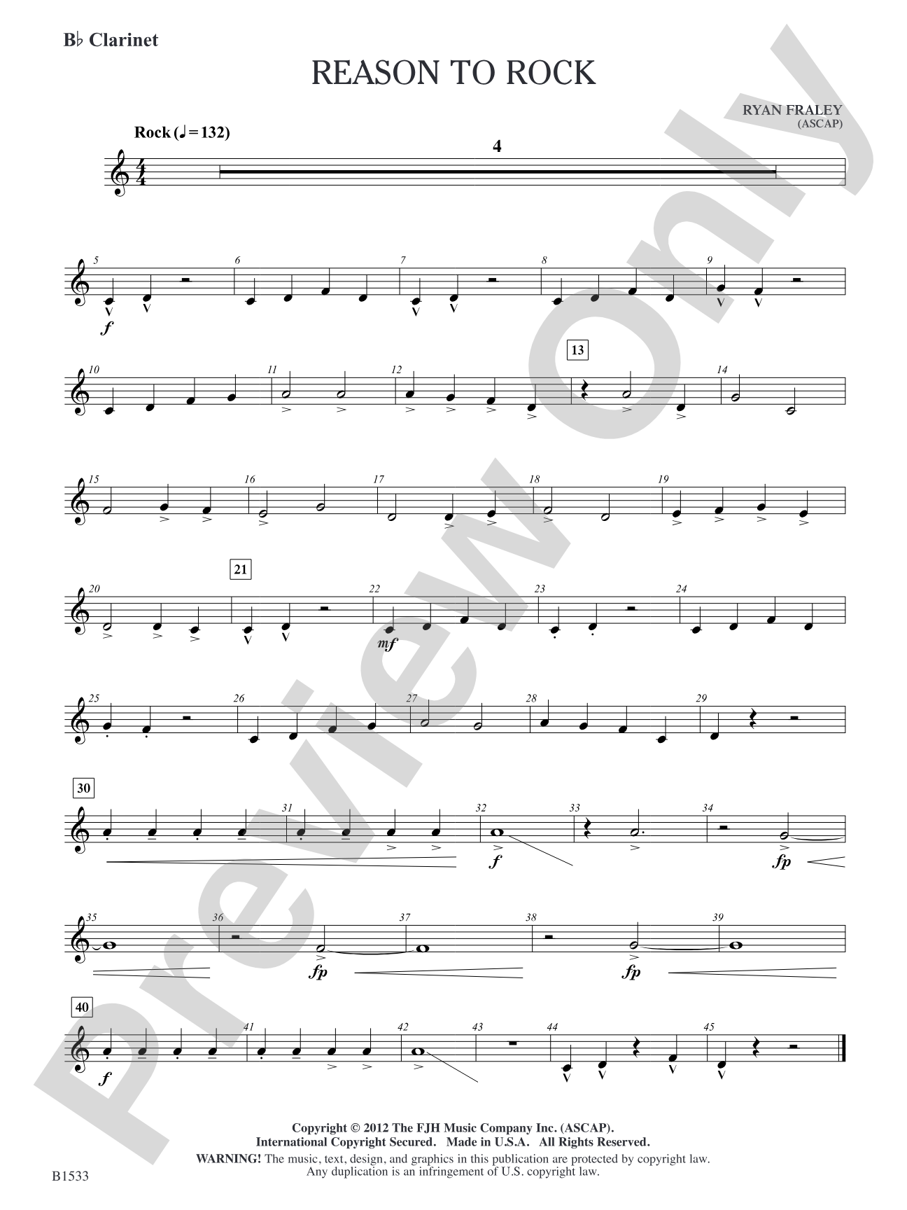 Reason to Rock: B-flat Clarinet