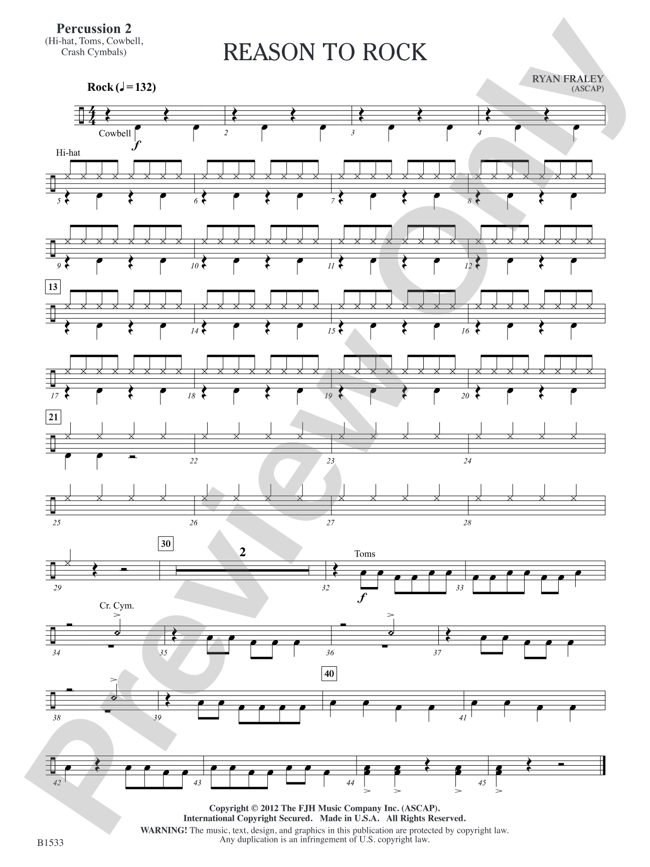 Reason to Rock: Percussion 2