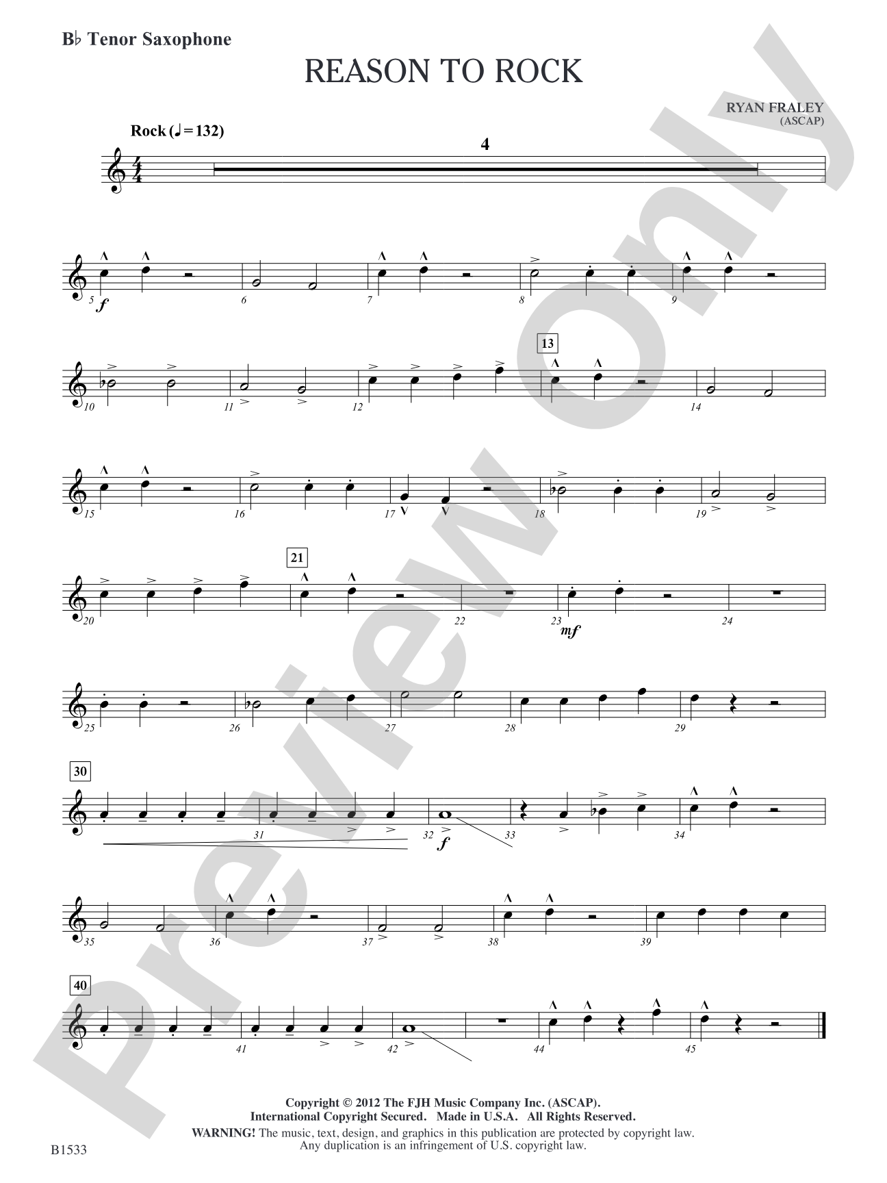 Reason to Rock: B-flat Tenor Saxophone