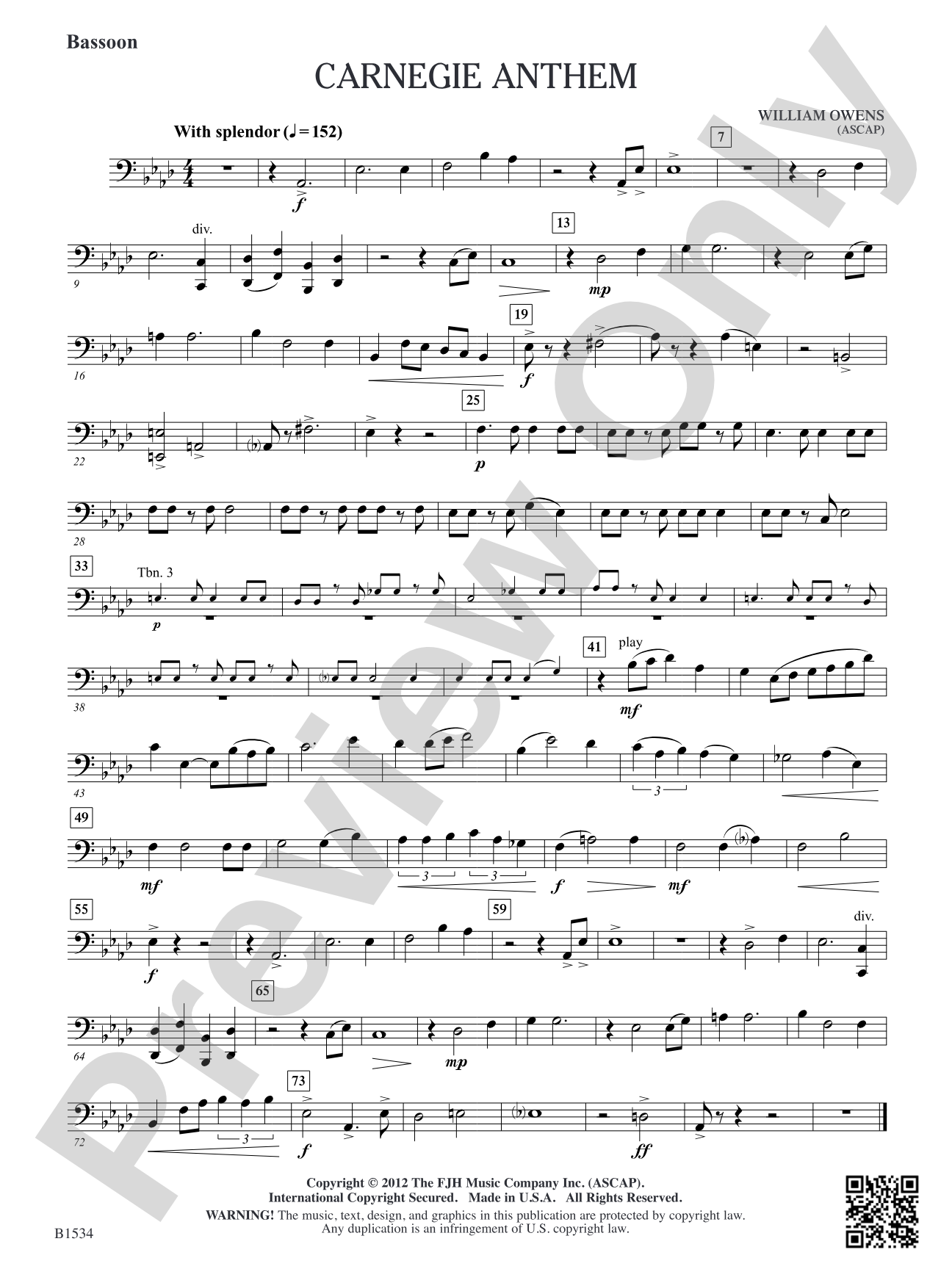 Carnegie Anthem: Bassoon