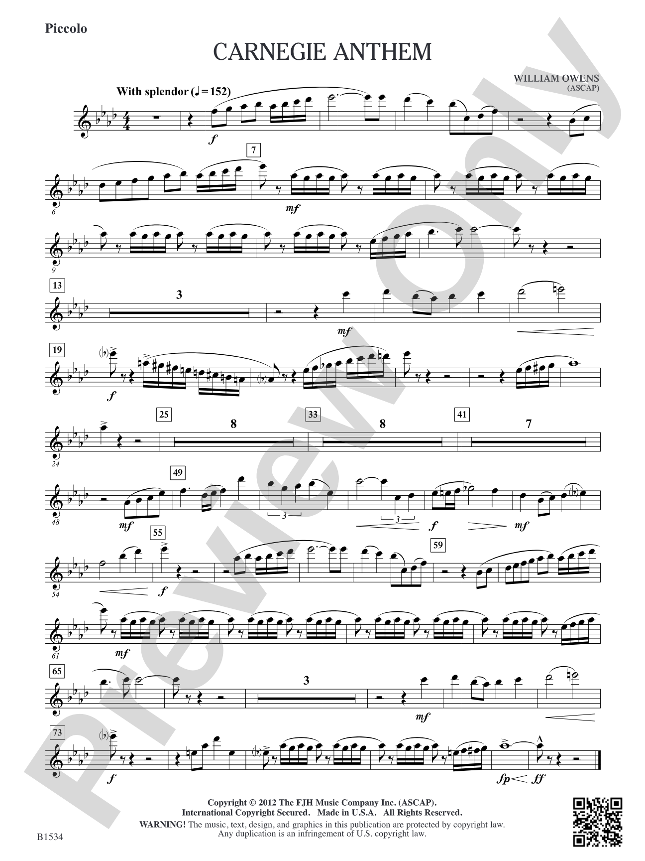 Carnegie Anthem: Piccolo