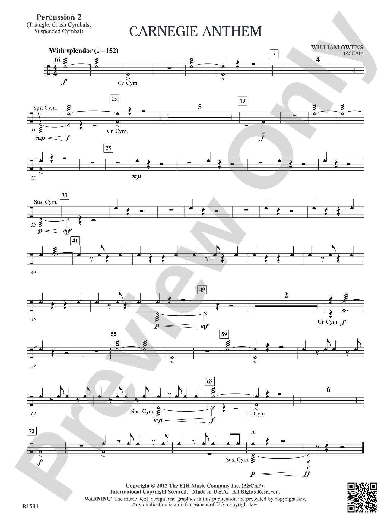 Carnegie Anthem: Percussion 2