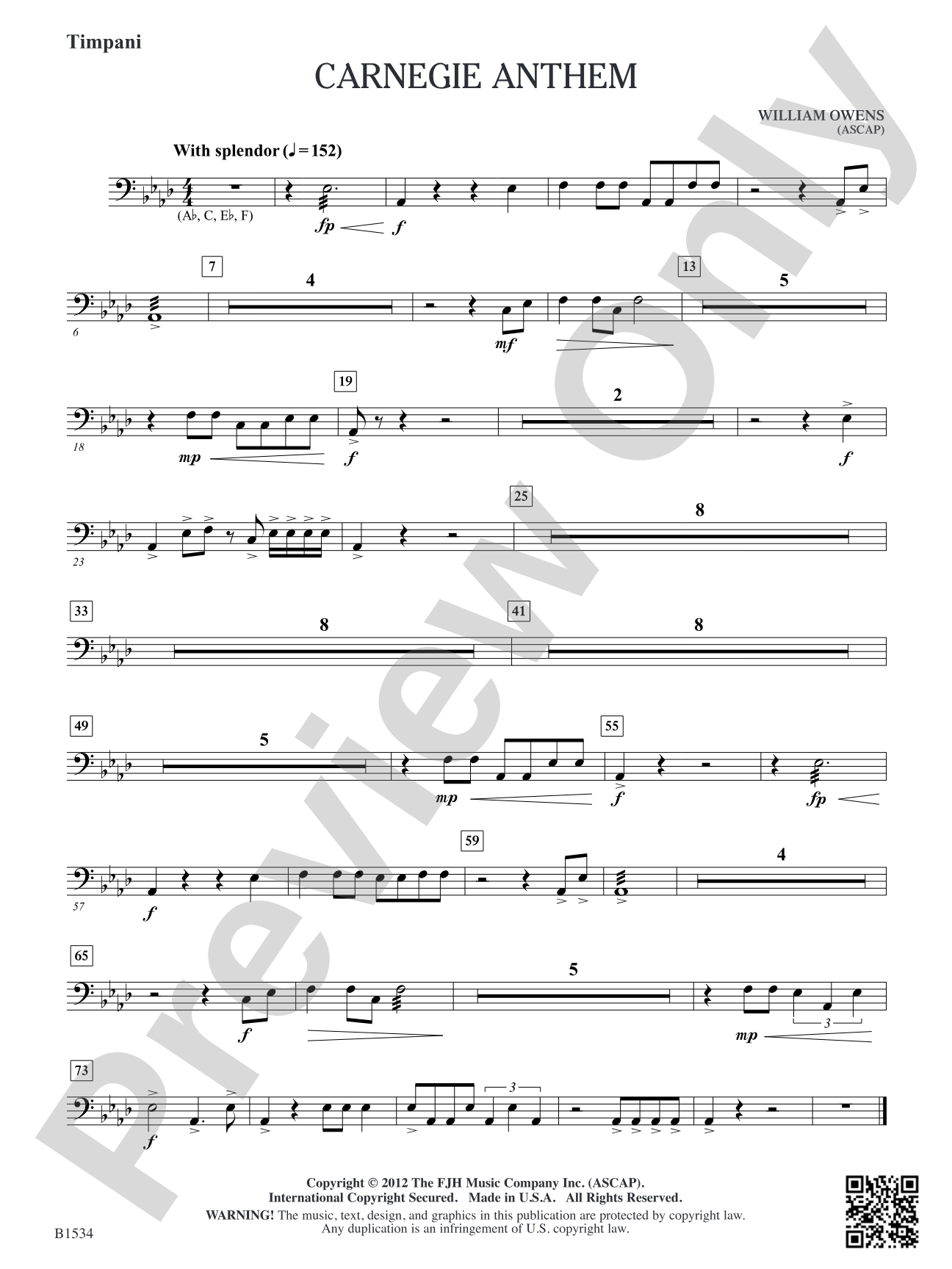Carnegie Anthem: Timpani