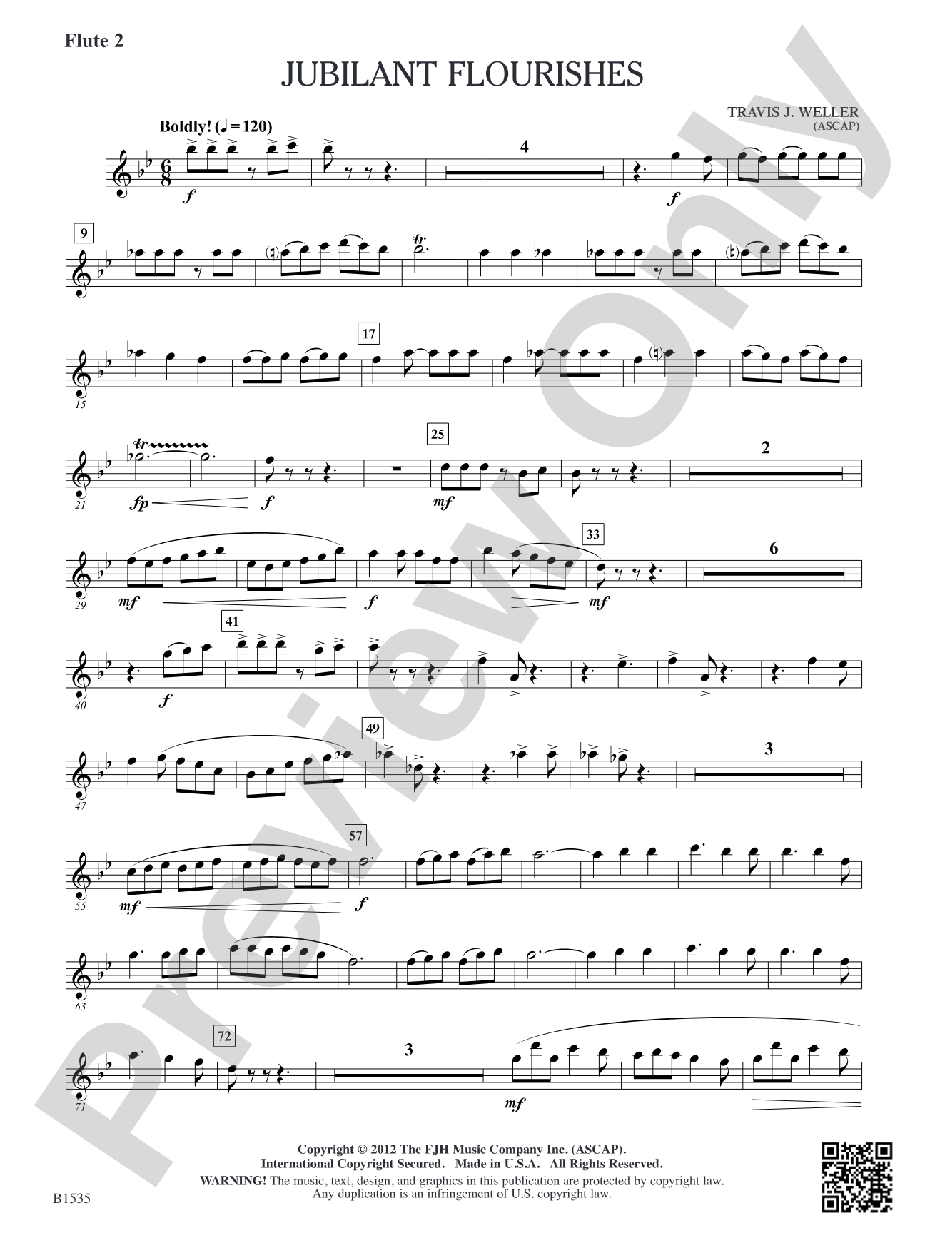 Jubilant Flourishes: Flute 2
