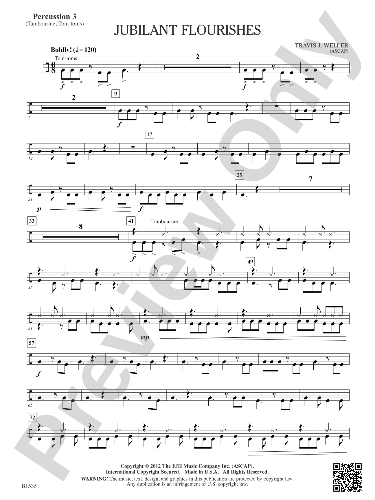 Jubilant Flourishes: Percussion 3