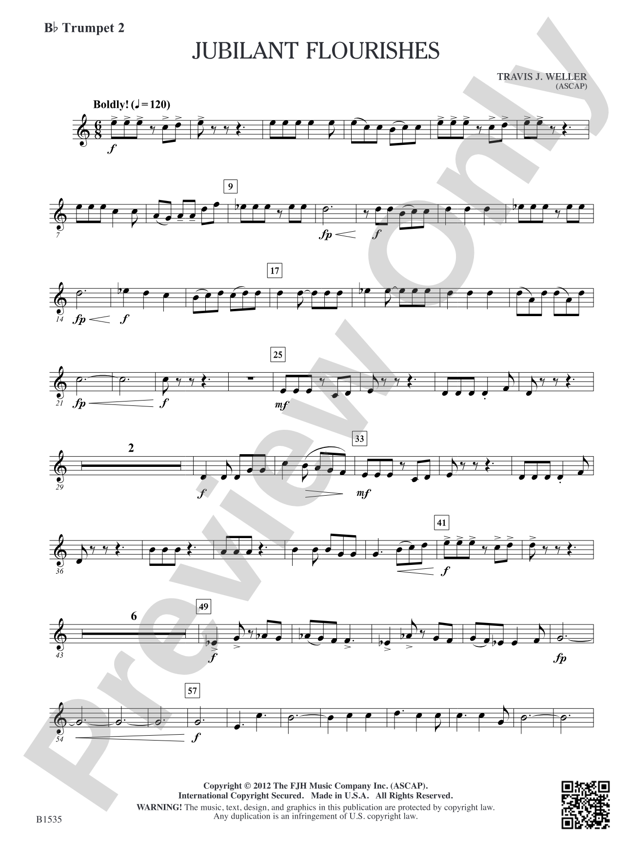 Jubilant Flourishes: B-flat Trumpet 2