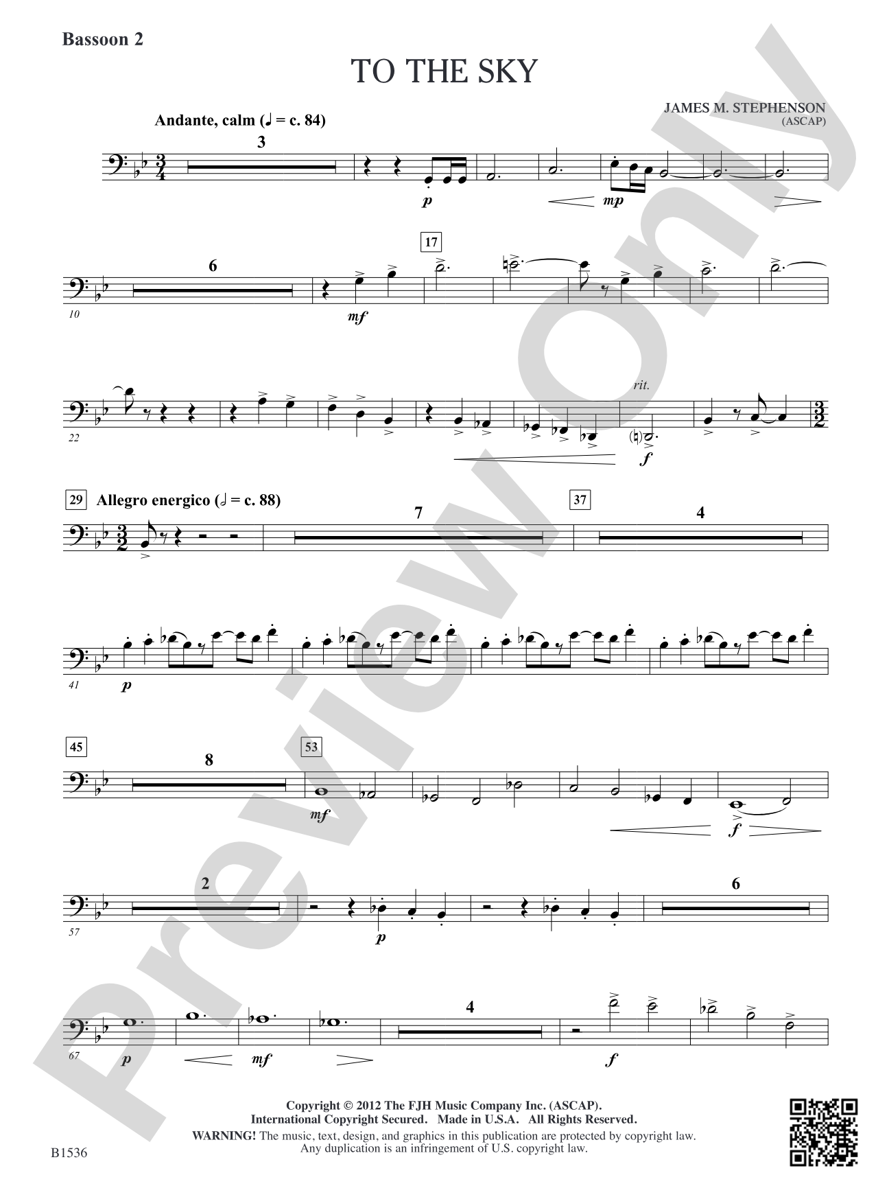 To the Sky: Bassoon 2