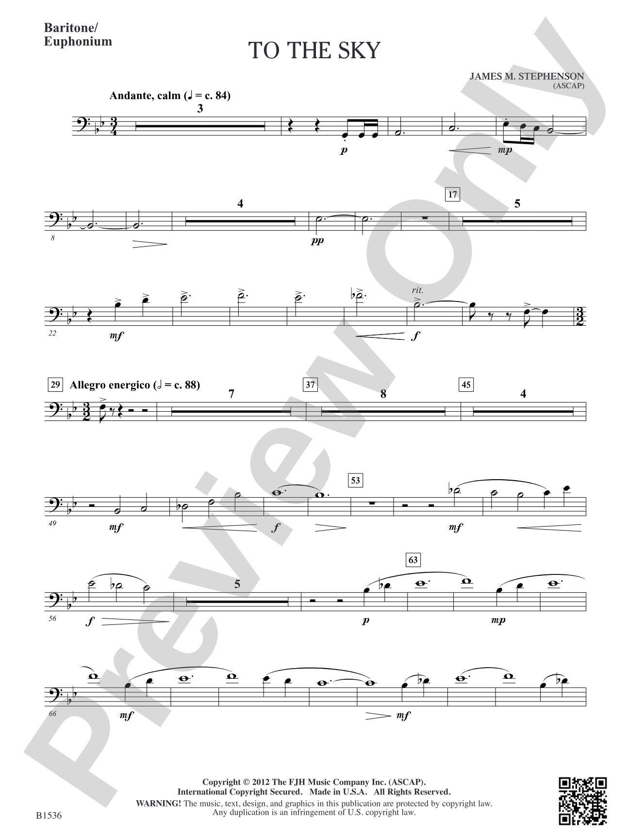 To the Sky: Baritone/Euphonium
