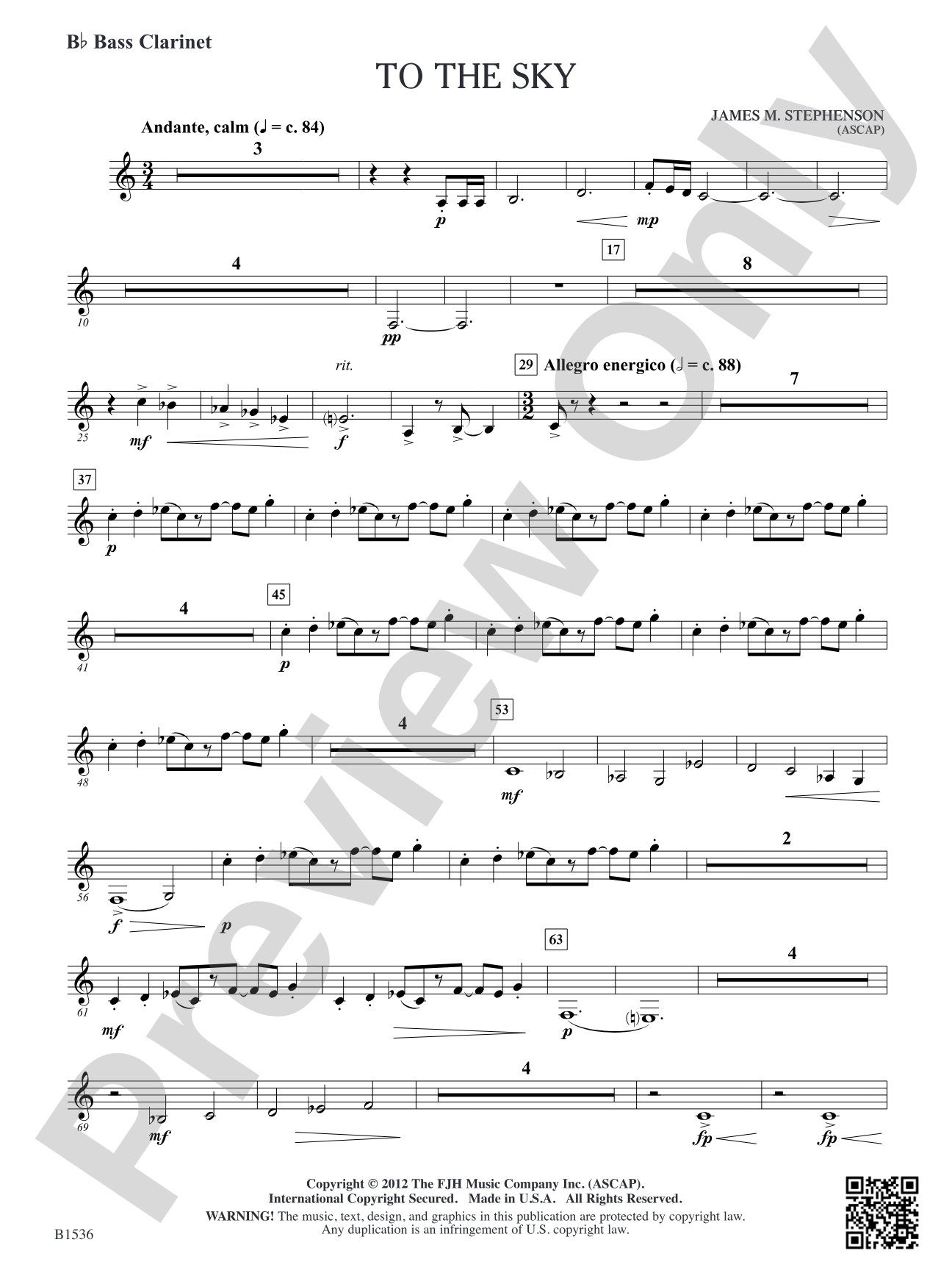 To the Sky: B-flat Bass Clarinet