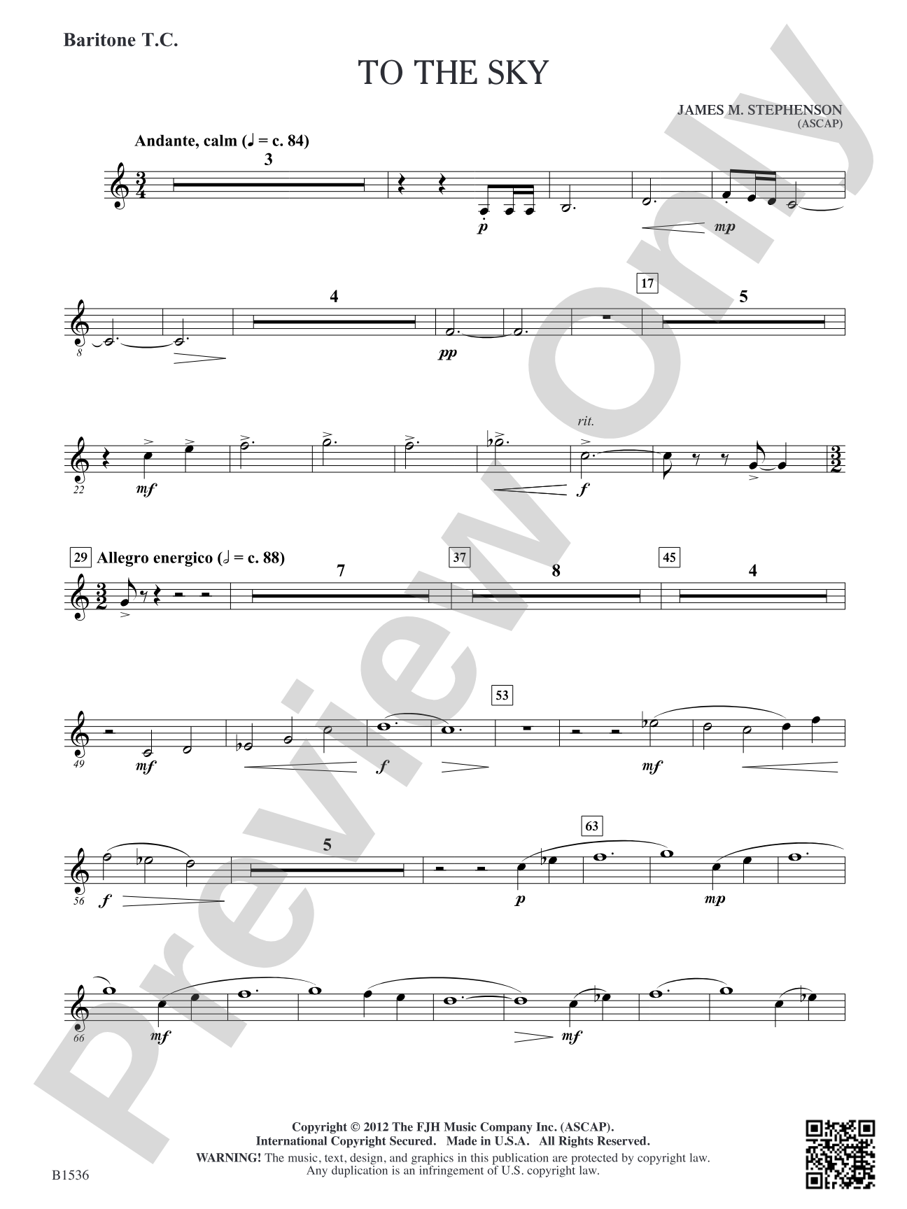 To the Sky: Baritone T.C.