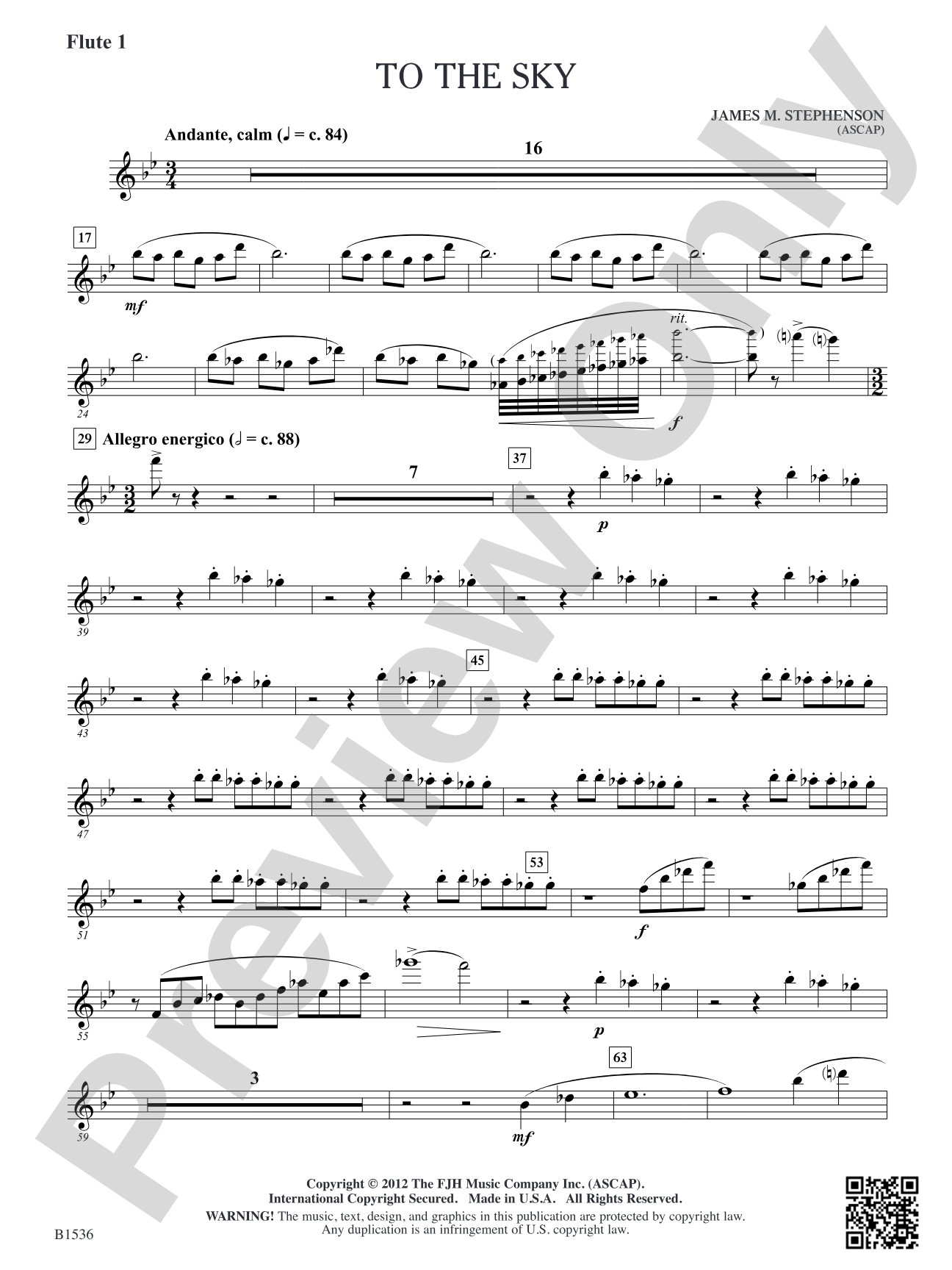 To the Sky: Flute 1