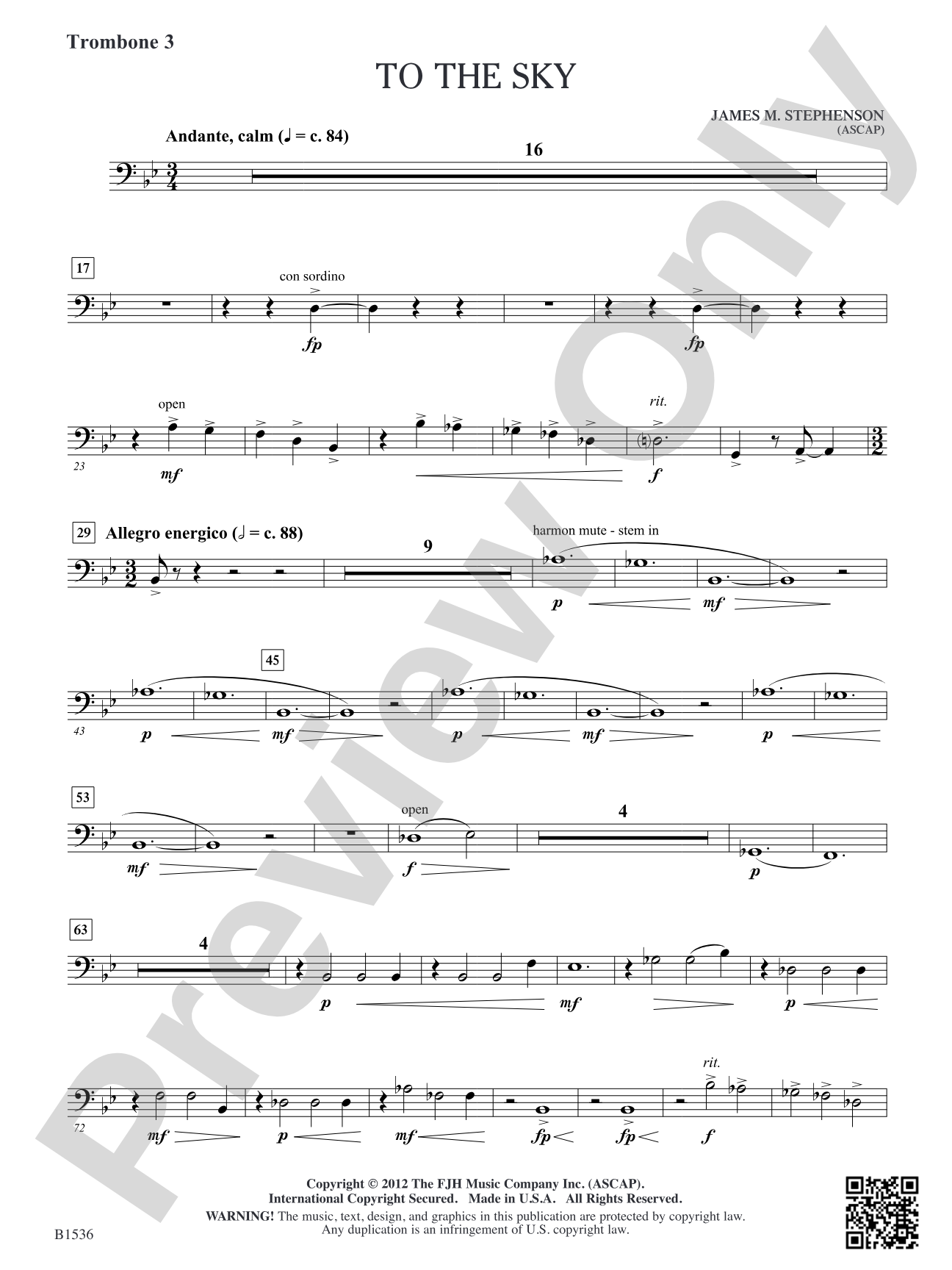 To the Sky: Trombone 3