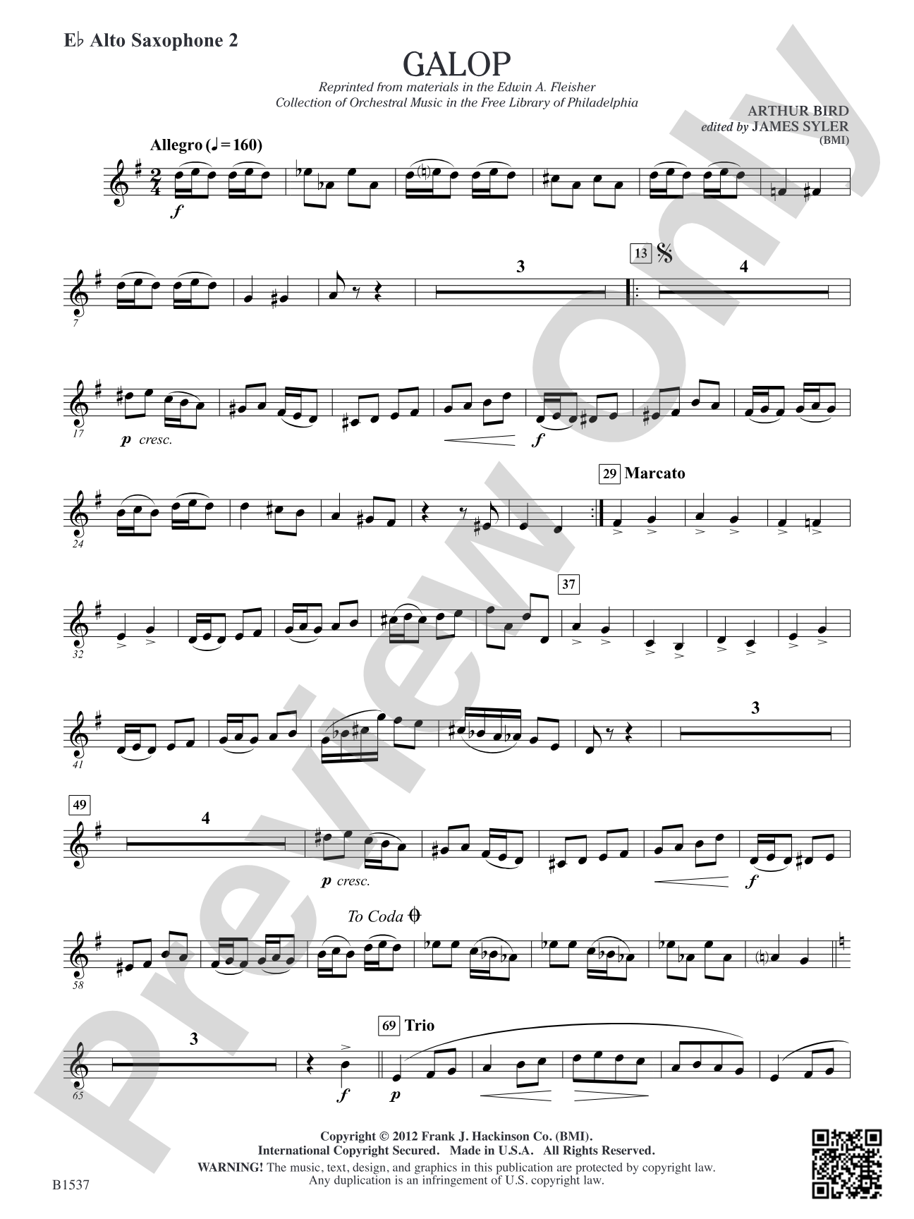 Galop: E-flat Alto Saxophone 2