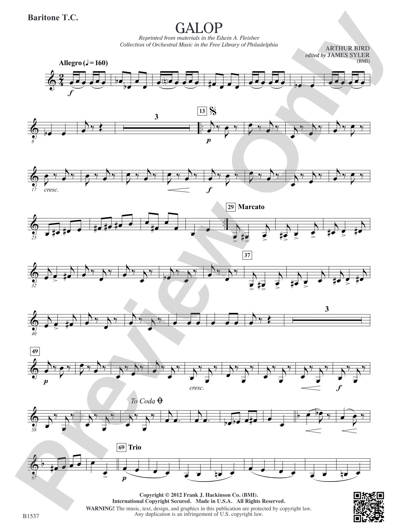 Galop: Baritone T.C.