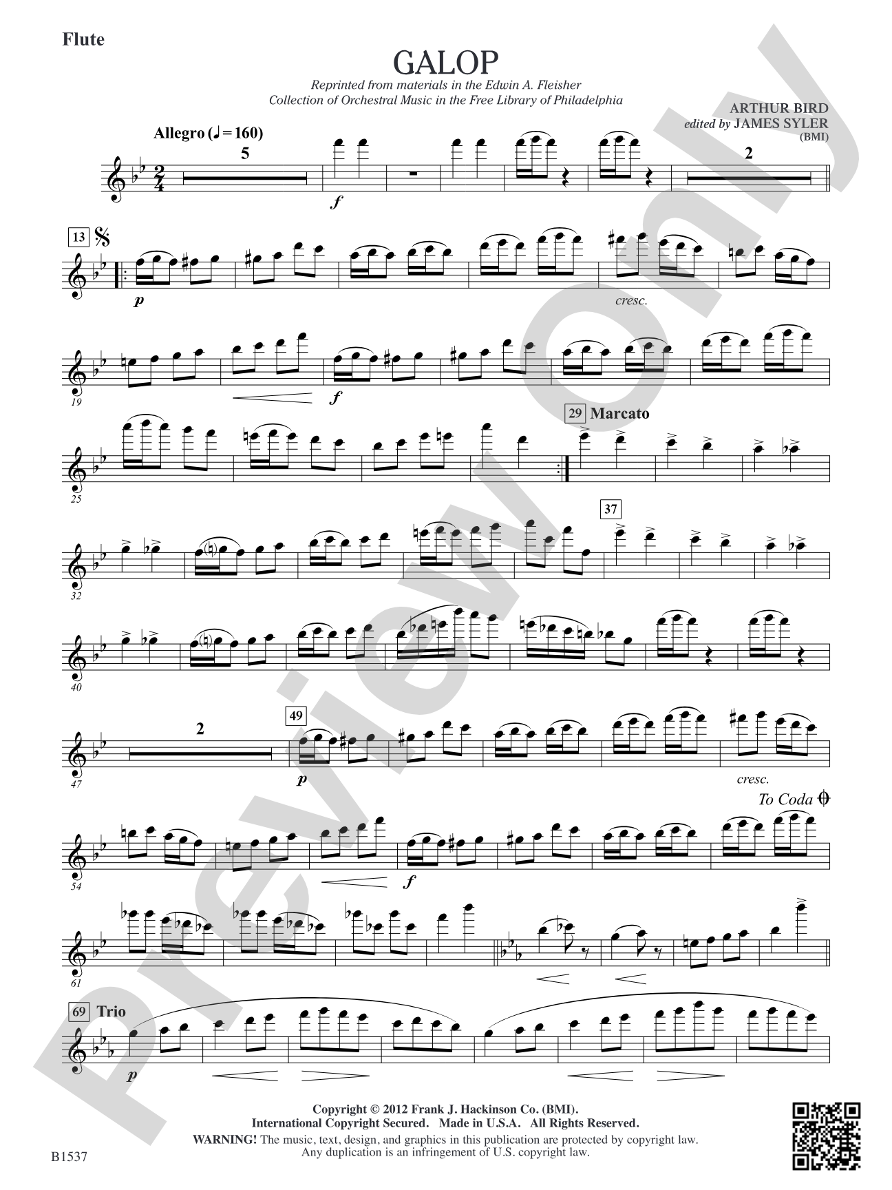 Galop: Flute