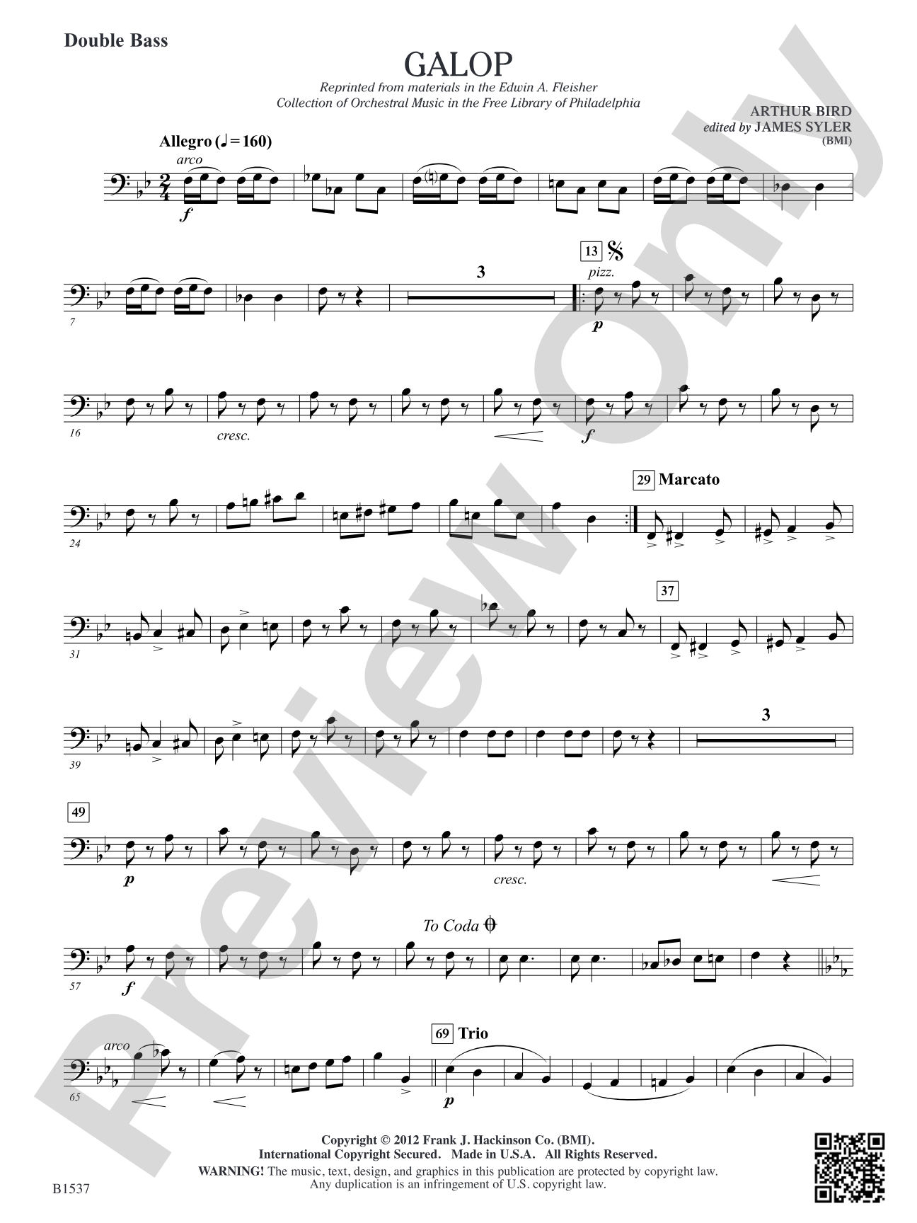 Galop: Double Bass