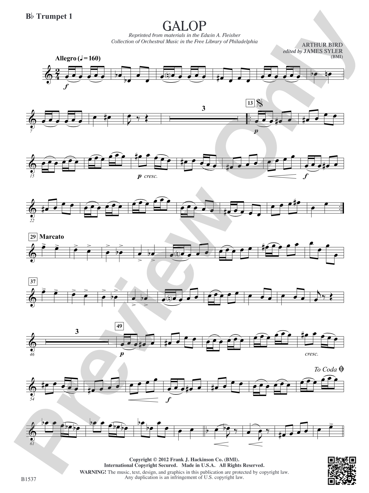 Galop: B-flat Trumpet 1