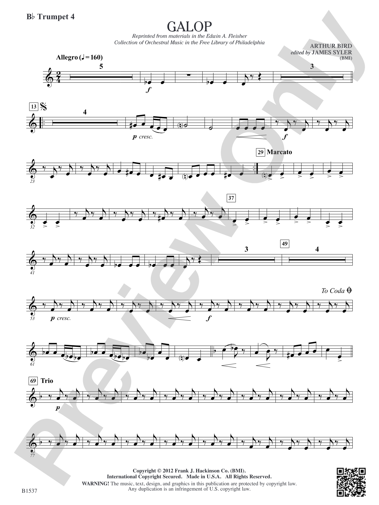 Galop: B-flat Trumpet 4