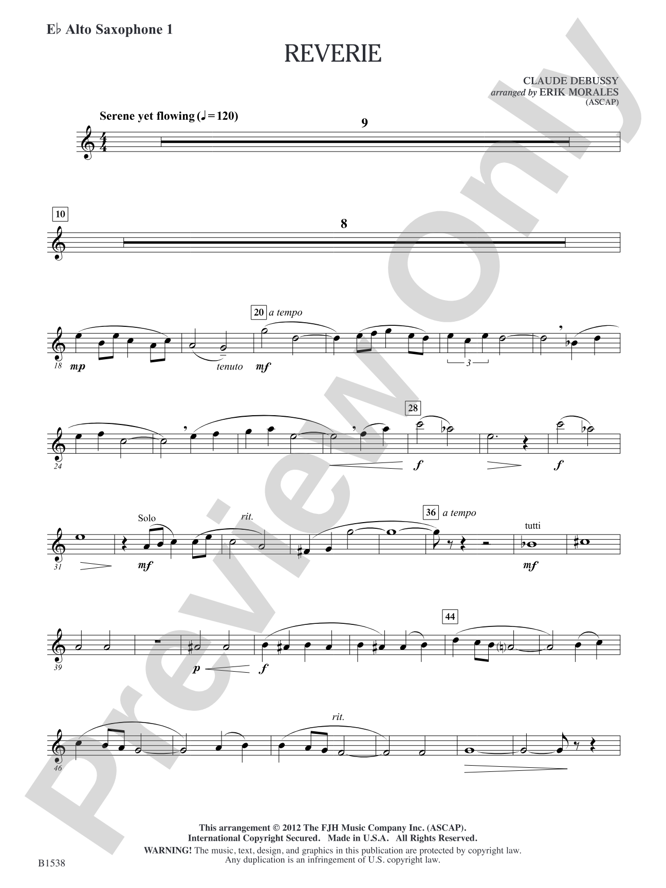 Reverie: E-flat Alto Saxophone 1