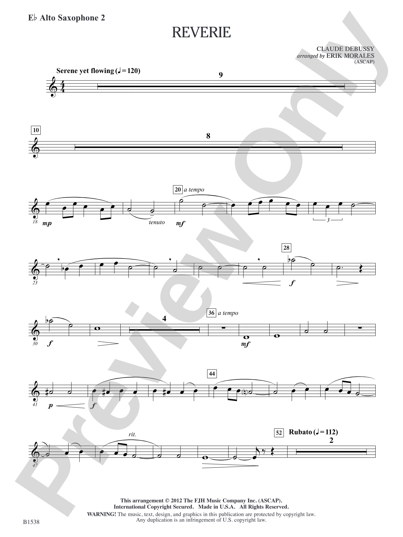 Reverie: E-flat Alto Saxophone 2