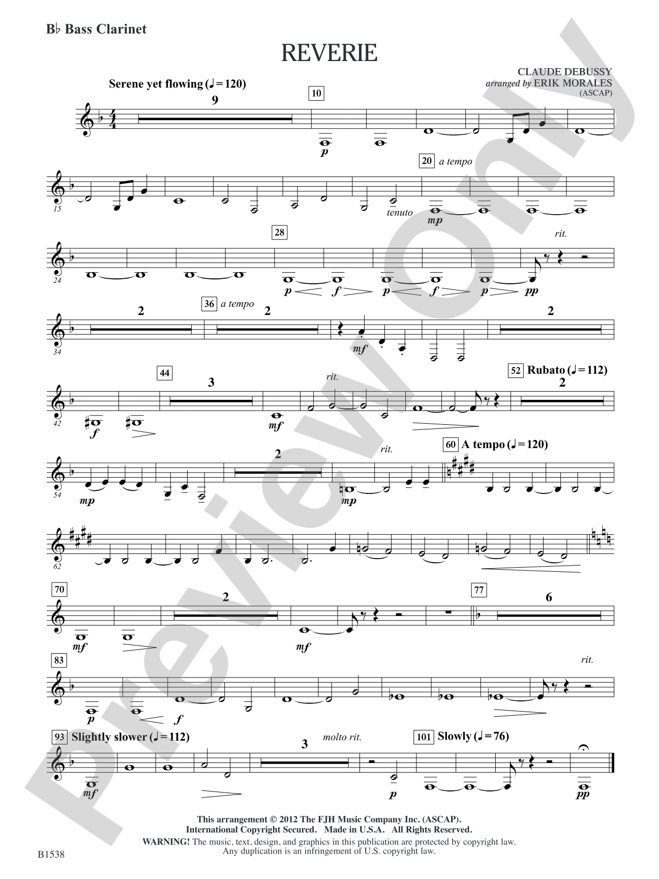 Reverie: B-flat Bass Clarinet