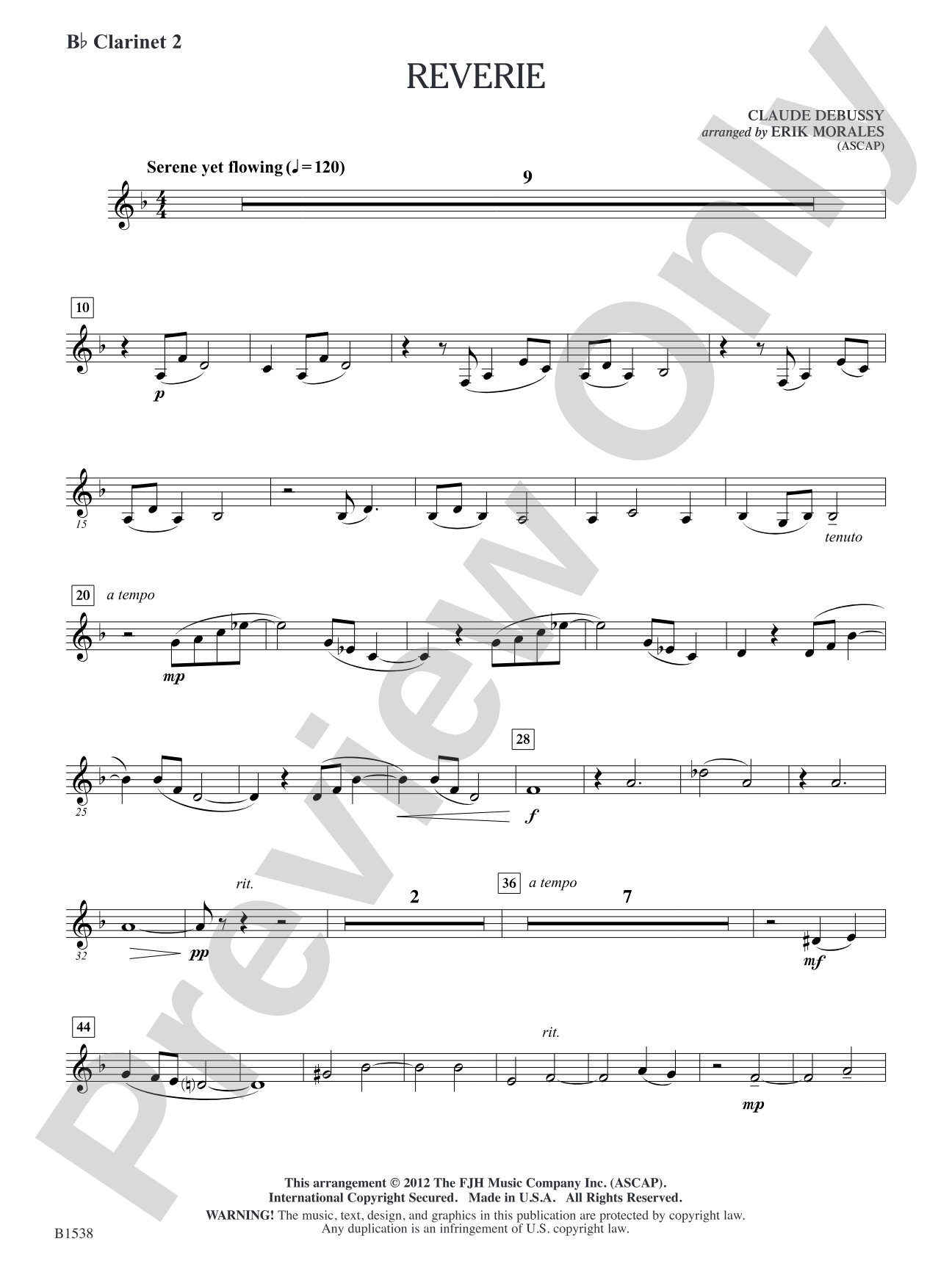 Reverie: B-flat Clarinet 2