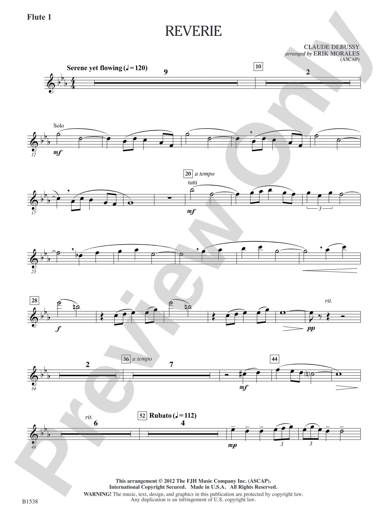Reverie: Flute 1