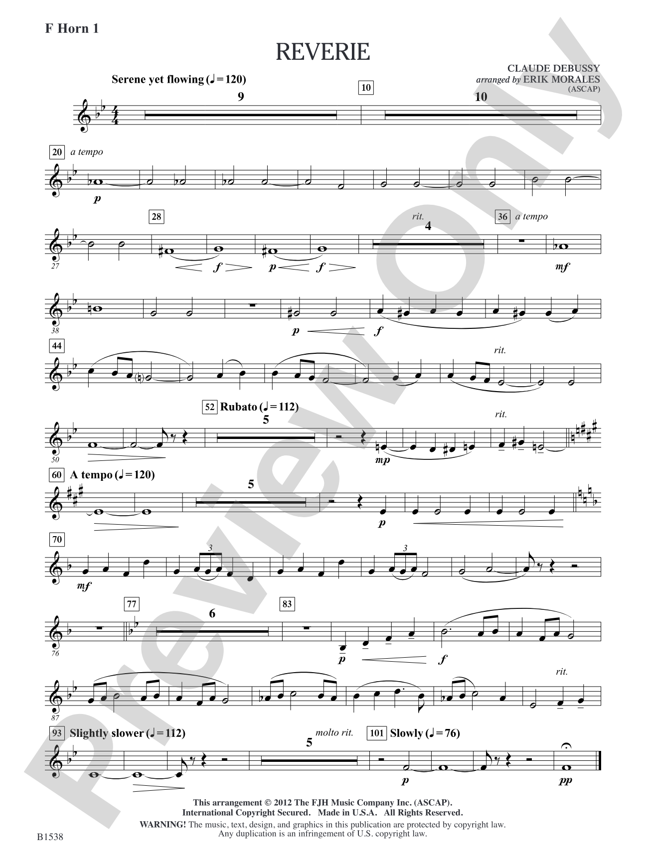 Reverie: F Horn 1