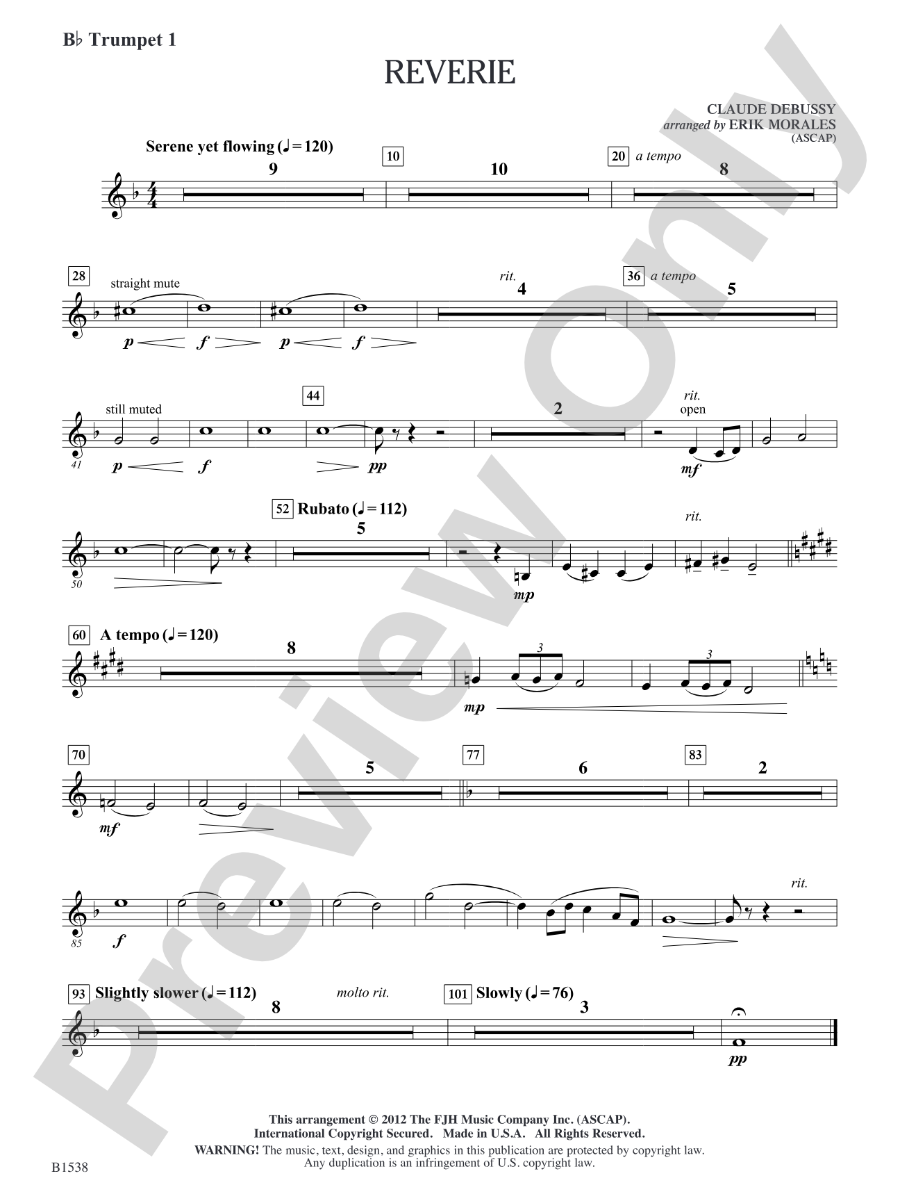 Reverie: B-flat Trumpet 1