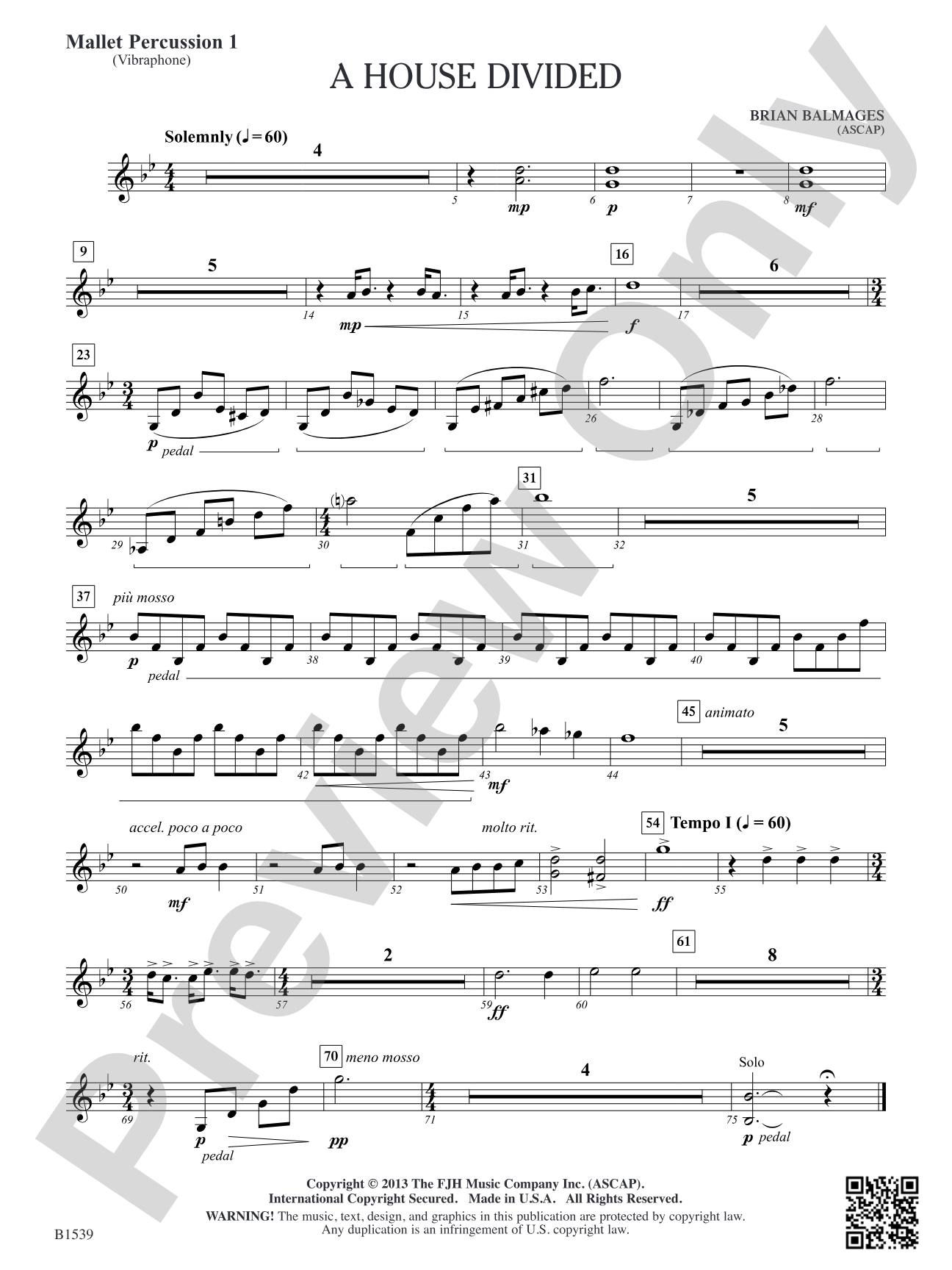 A House Divided: Mallet Percussion 1