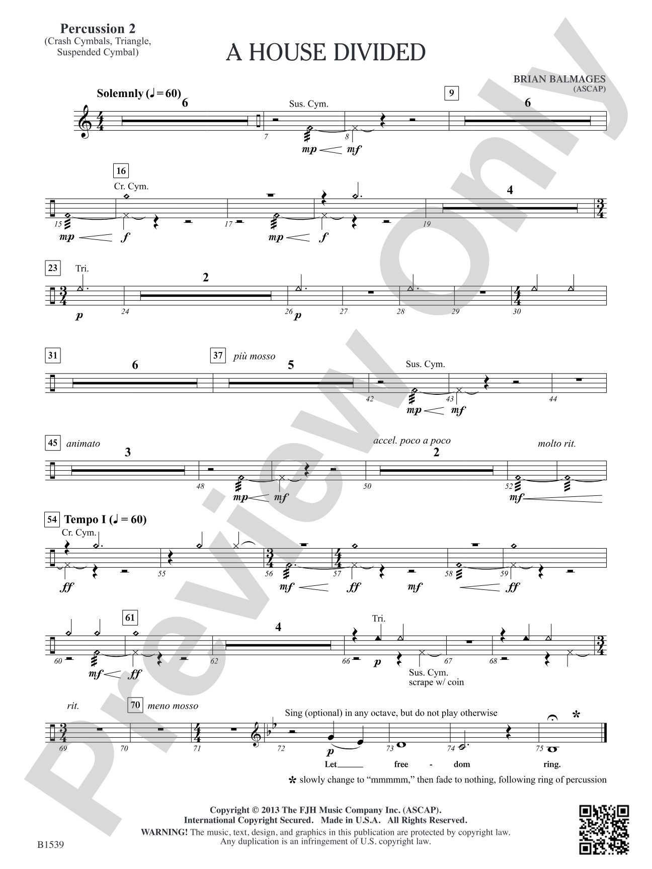 A House Divided: Percussion 2