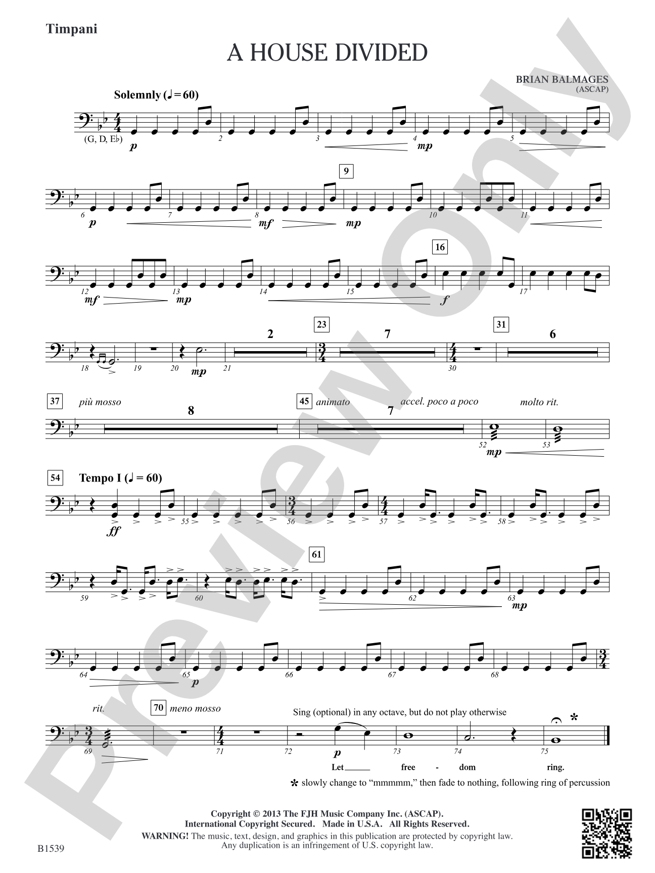 A House Divided: Timpani