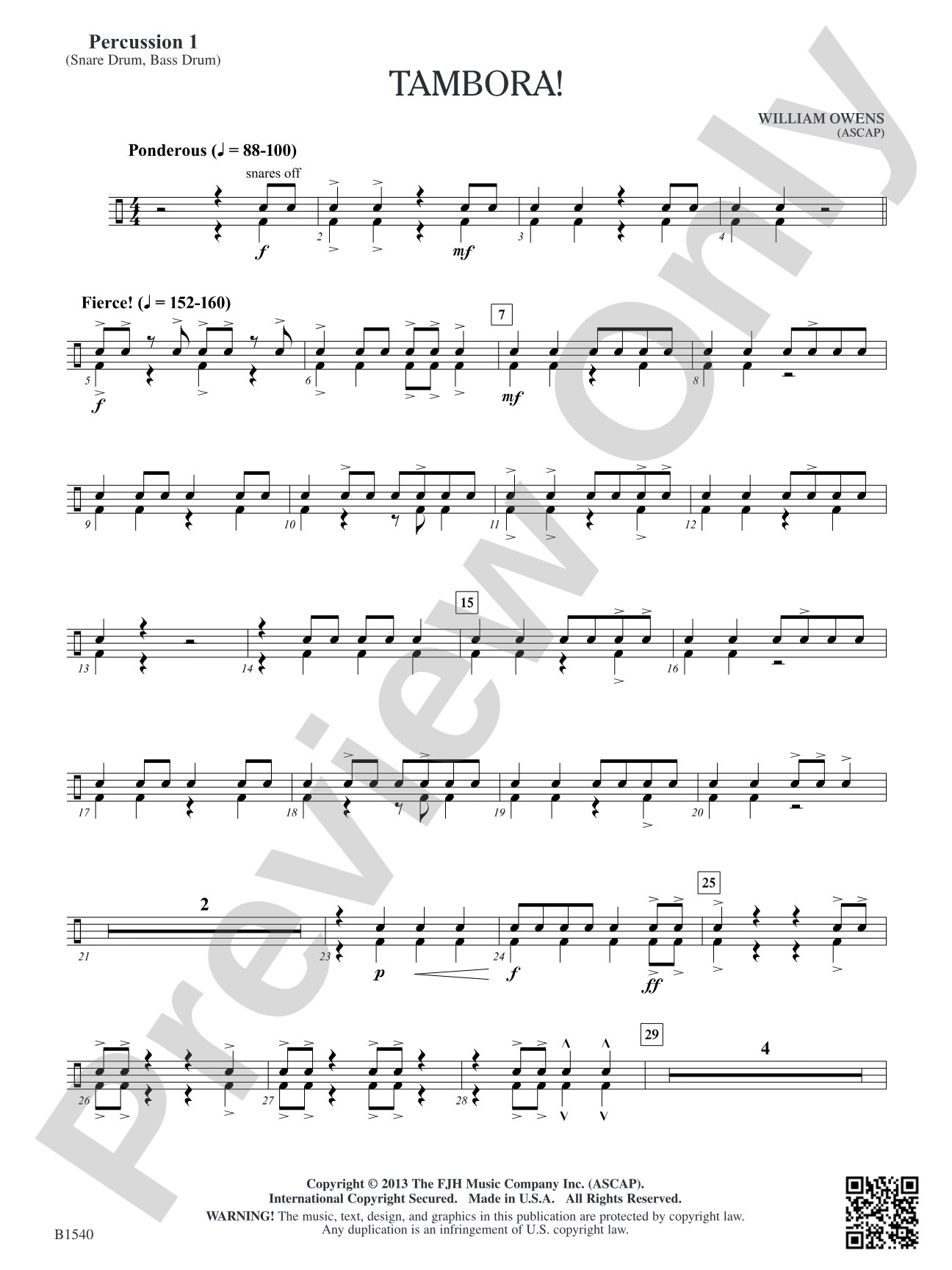 Tambora!: Percussion 1