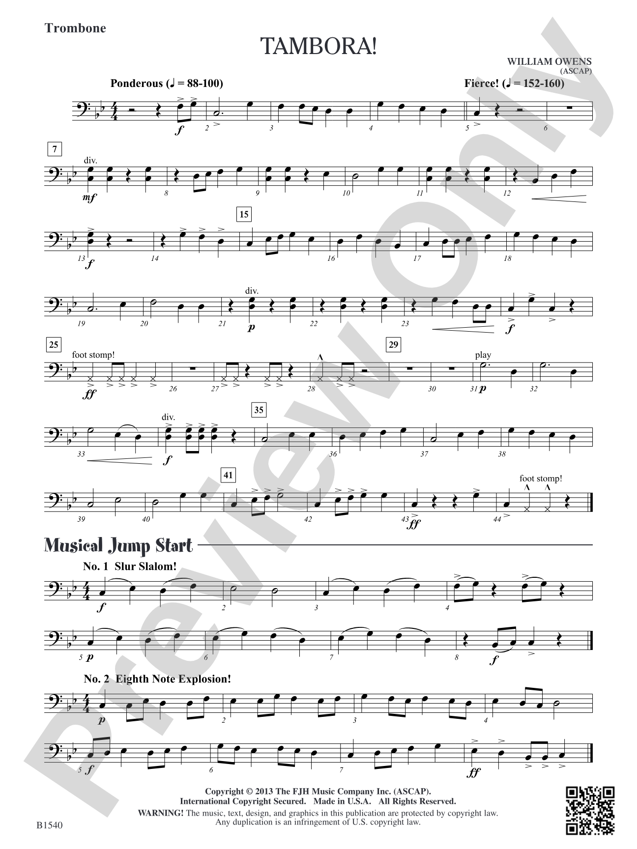 Tambora!: Trombone