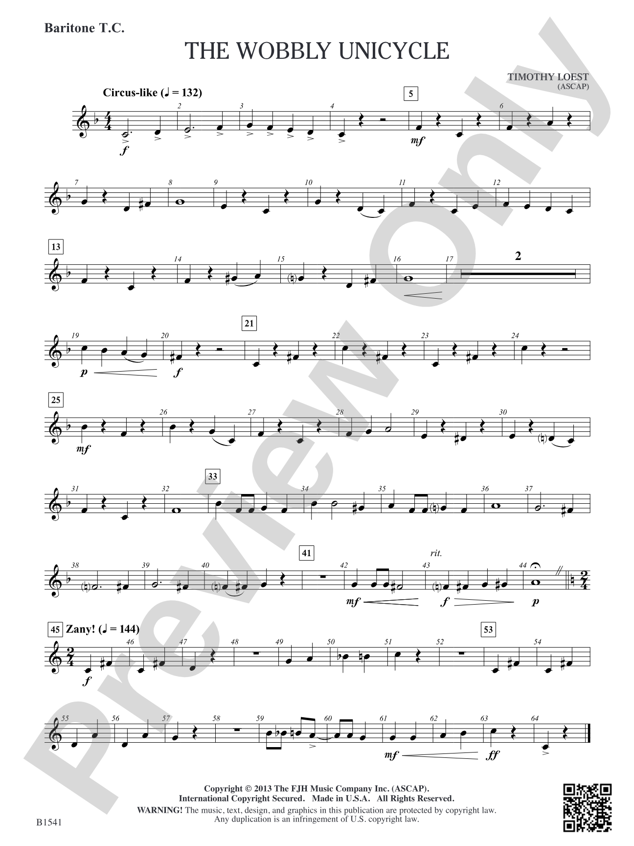 The Wobbly Unicycle: Baritone T.C.