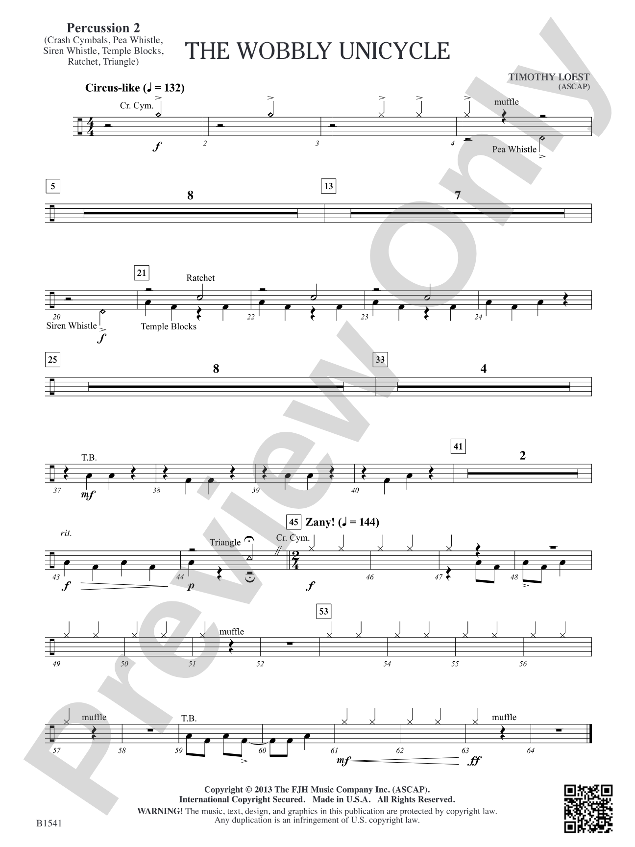 The Wobbly Unicycle: Percussion 2
