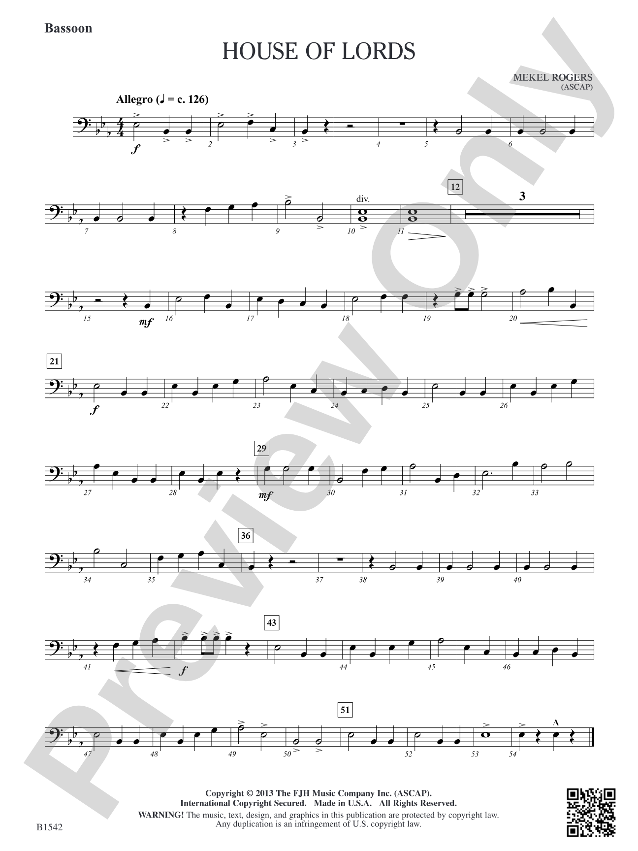 House of Lords: Bassoon