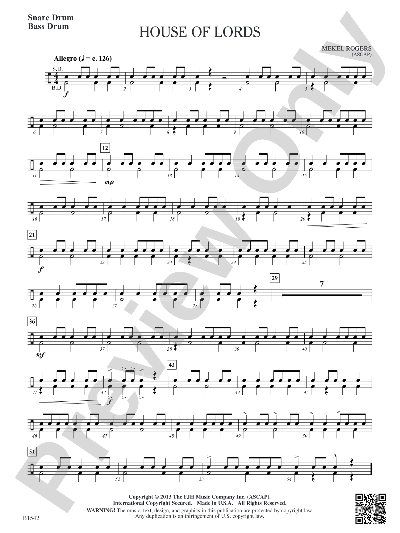 House of Lords: Snare Drum/Bass Drum