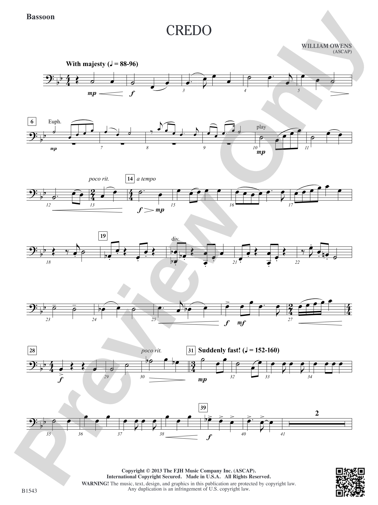 Credo: Bassoon