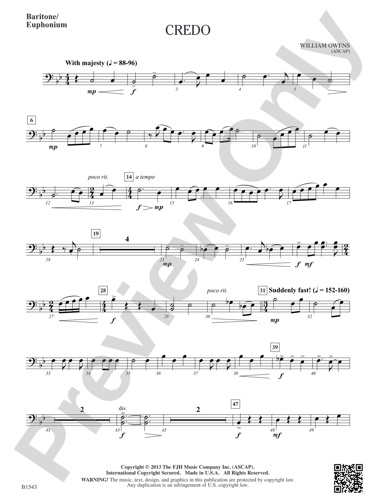 Credo: Baritone/Euphonium