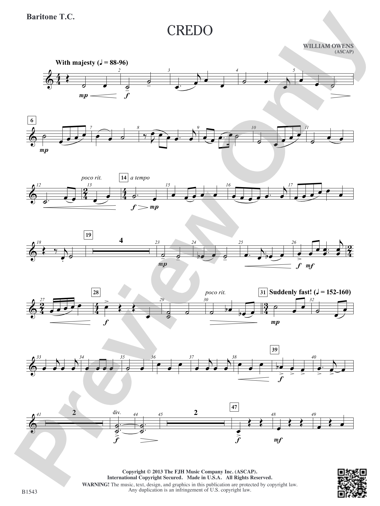 Credo: Baritone T.C.