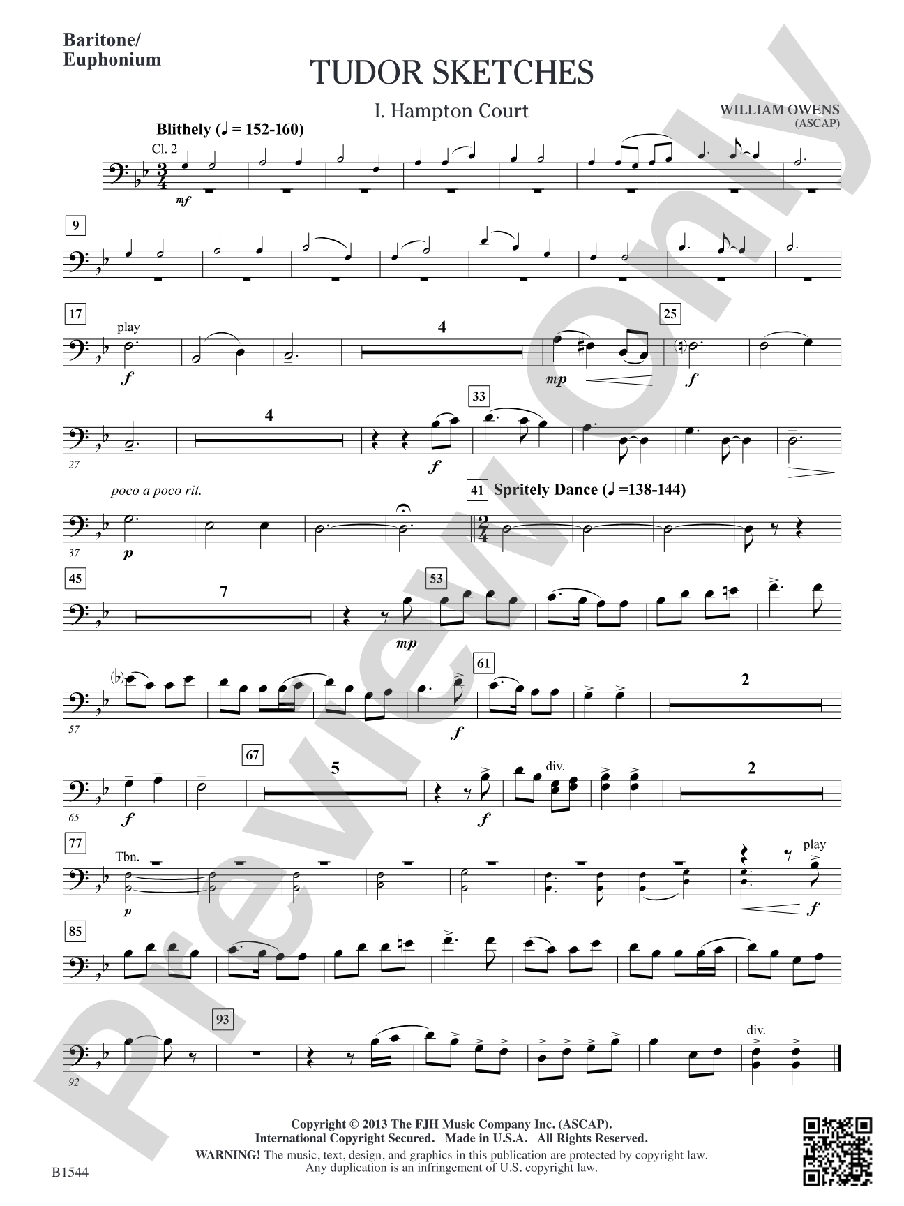 Tudor Sketches: Baritone/Euphonium
