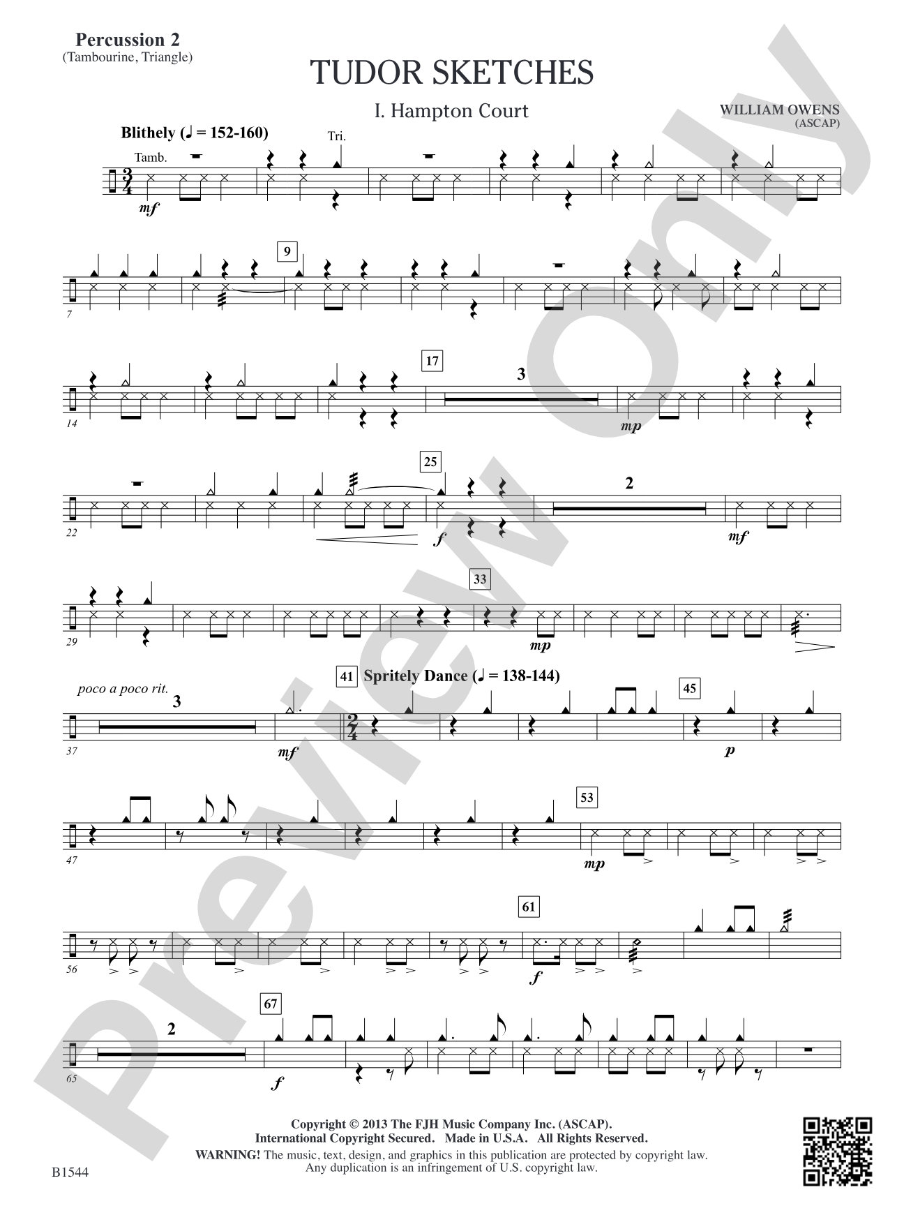 Tudor Sketches: Percussion 2