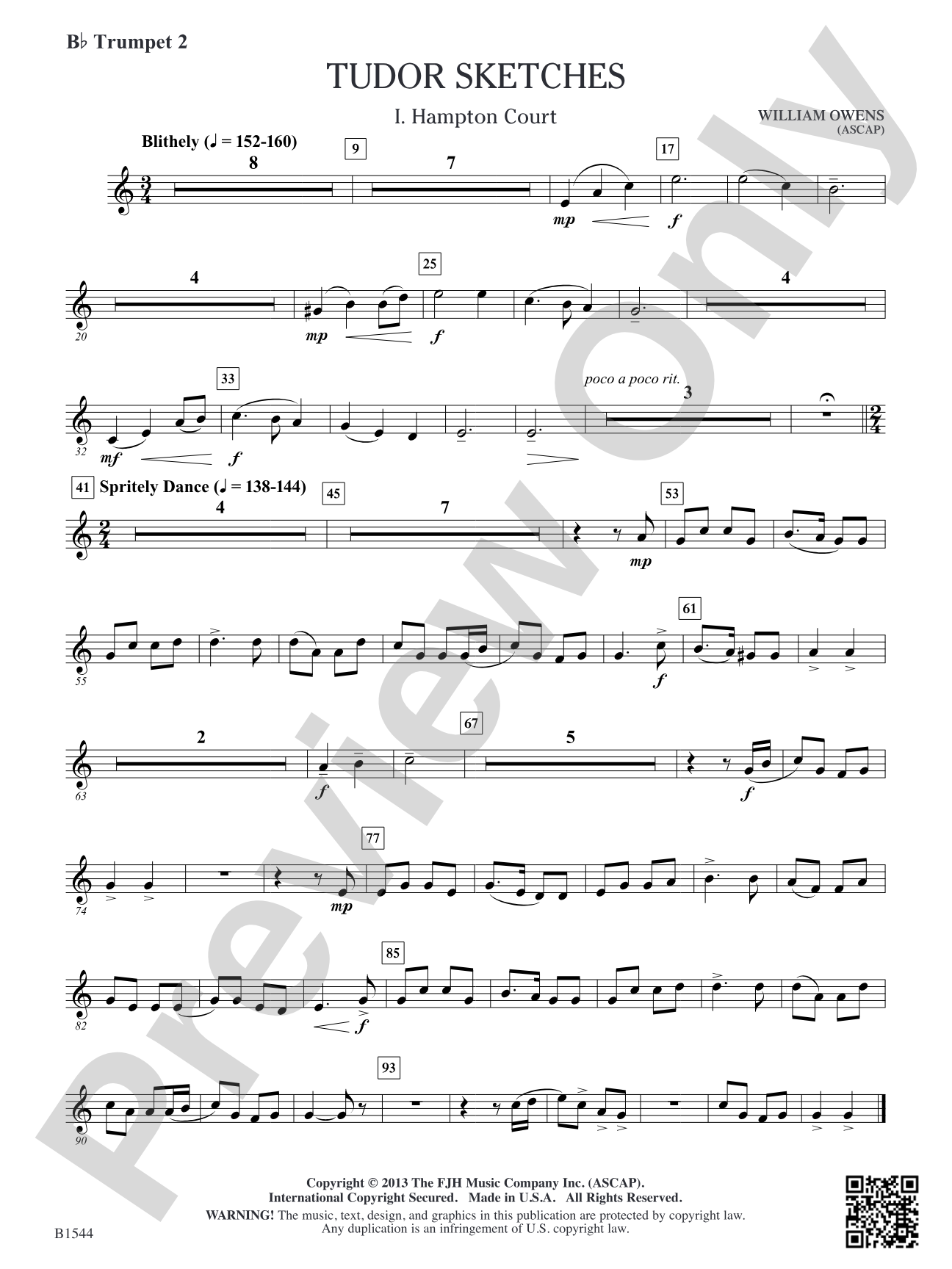 Tudor Sketches: B-flat Trumpet 2