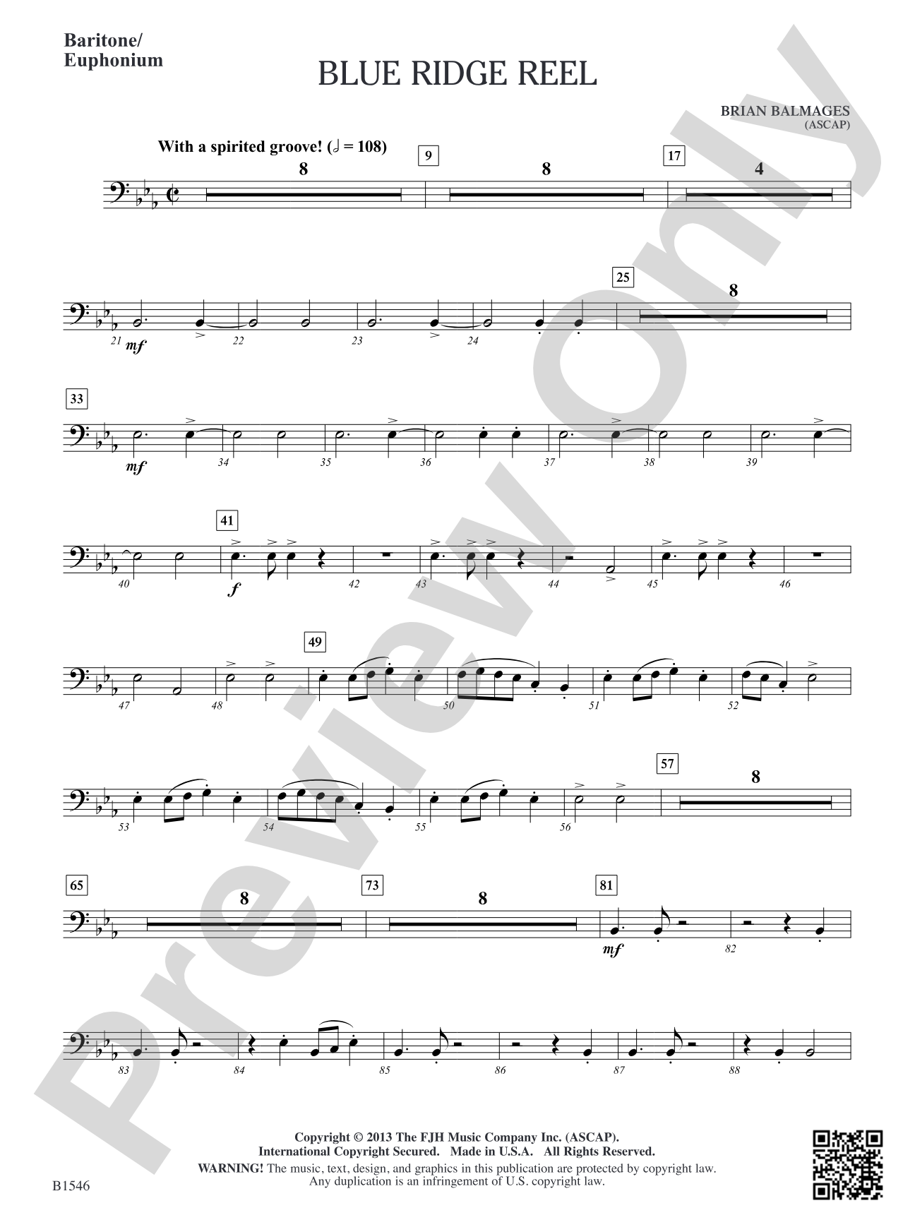 Blue Ridge Reel: Baritone / Euphonium