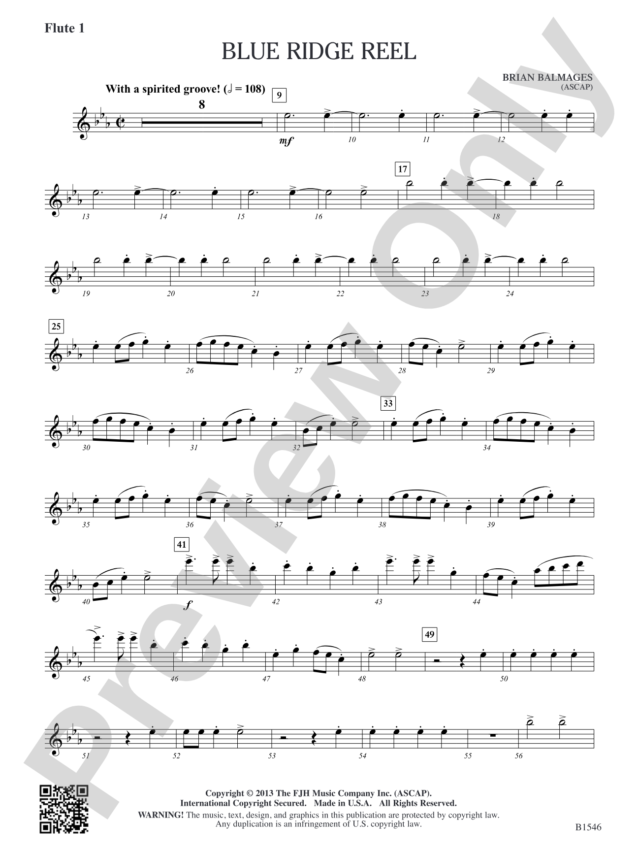 Blue Ridge Reel: Flute 1