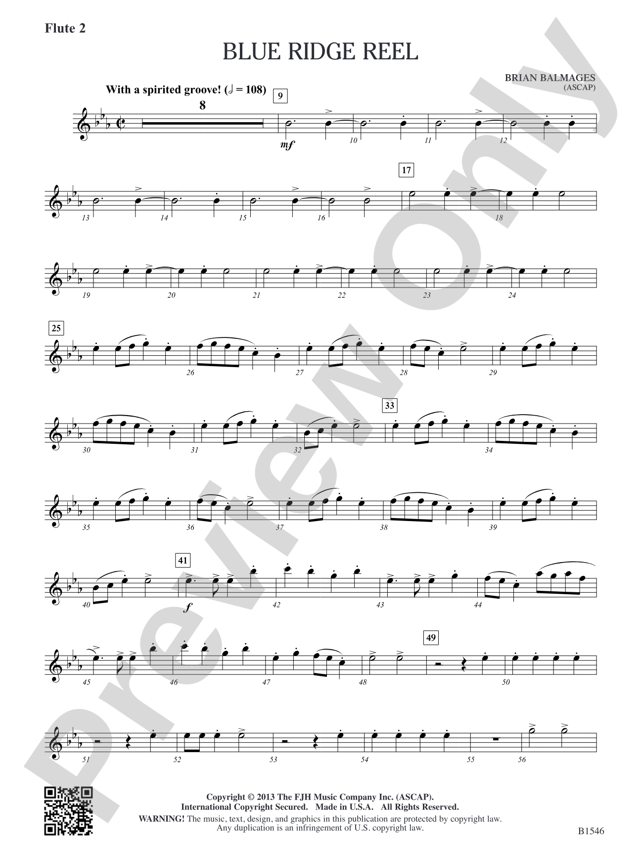 Blue Ridge Reel: Flute 2